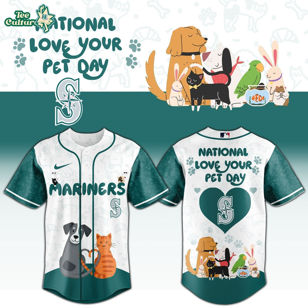 Seattle Mariners National Love Your Pet Day 2026 Exclusive Limited Jersey