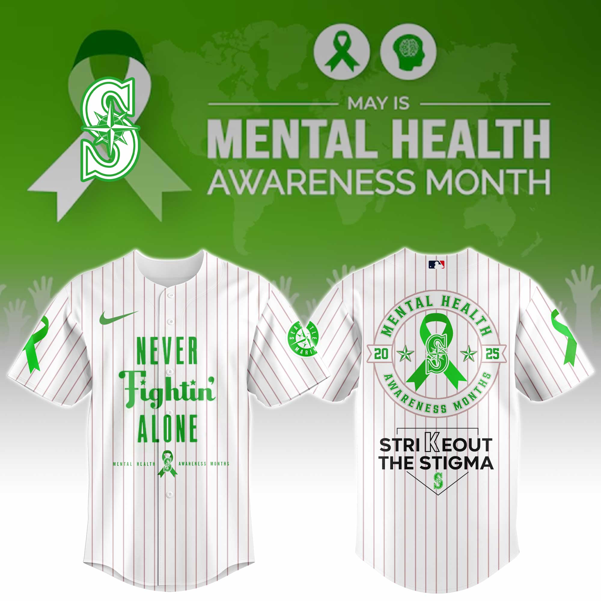 Seattle Mariners Mental Health Awareness Week Jersey