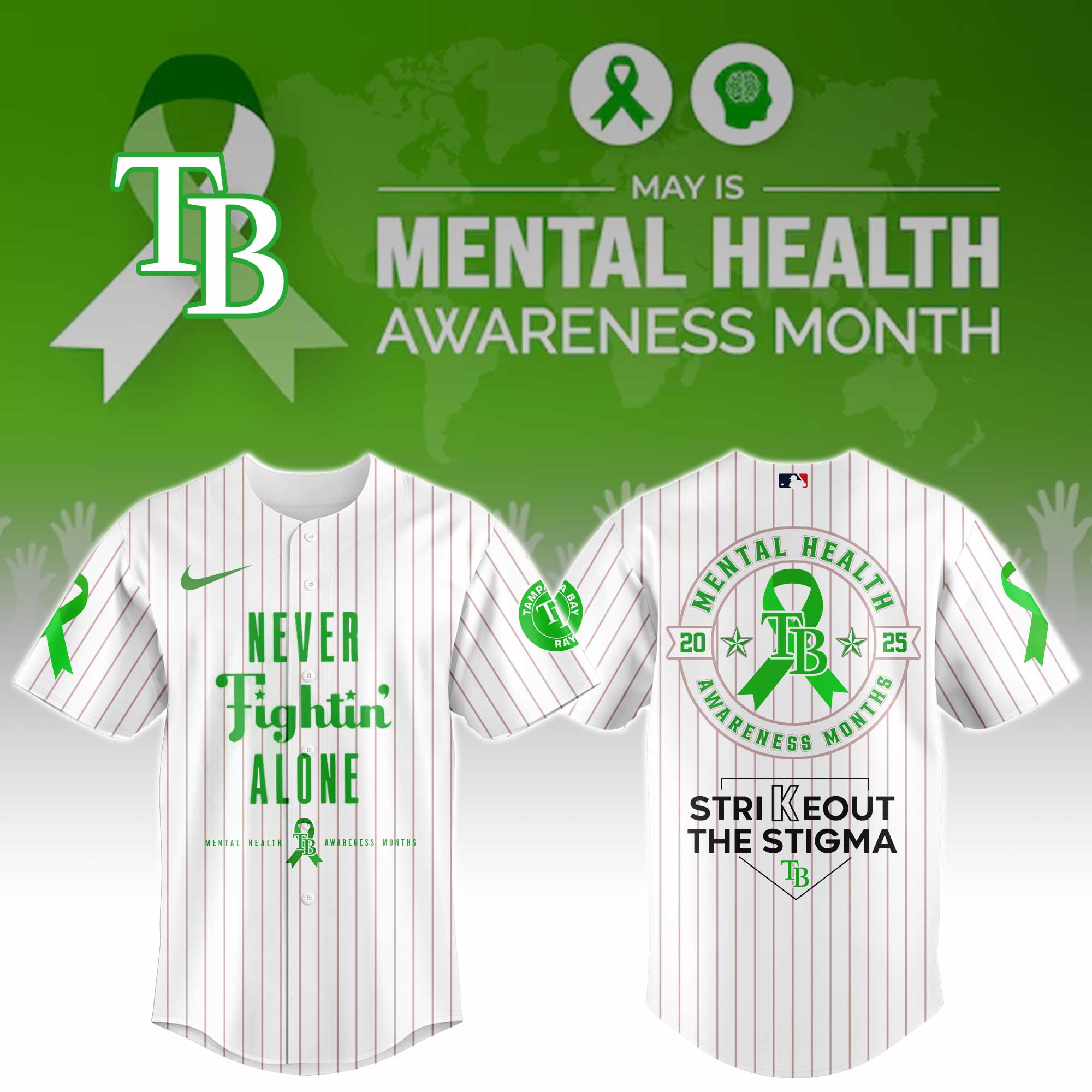 Tampa Bay Rays Mental Health Awareness Week Jersey