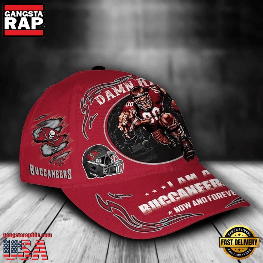 NFL Custom Name Tampa Bay Buccaneers Mascot Damn Right Football Team Baseball Cap