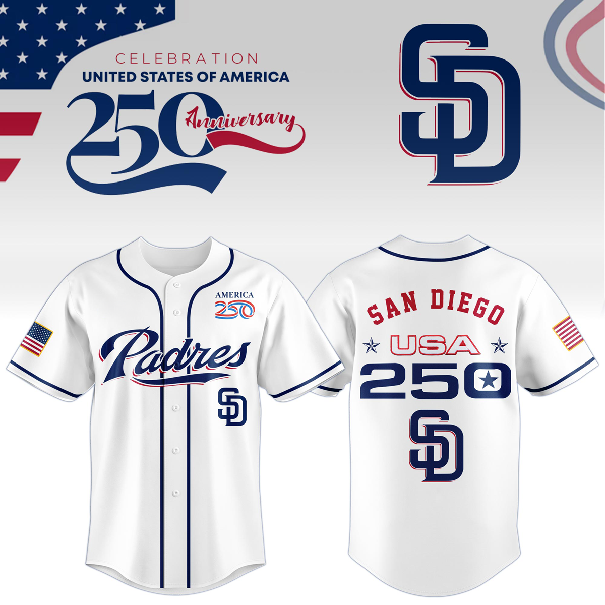 San Diego Padres x Celebration USA 250 Anniversary