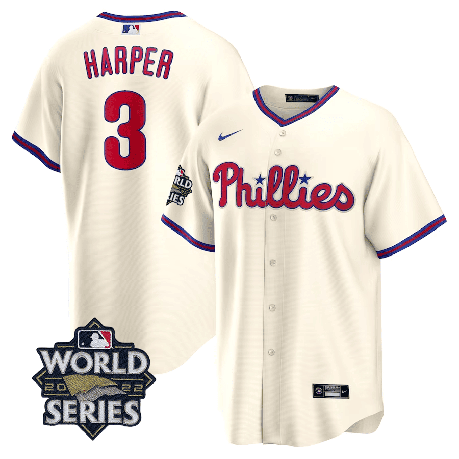 Men's Philadelphia Phillies Players Cool Base Jersey - 2022 World Series Patch
