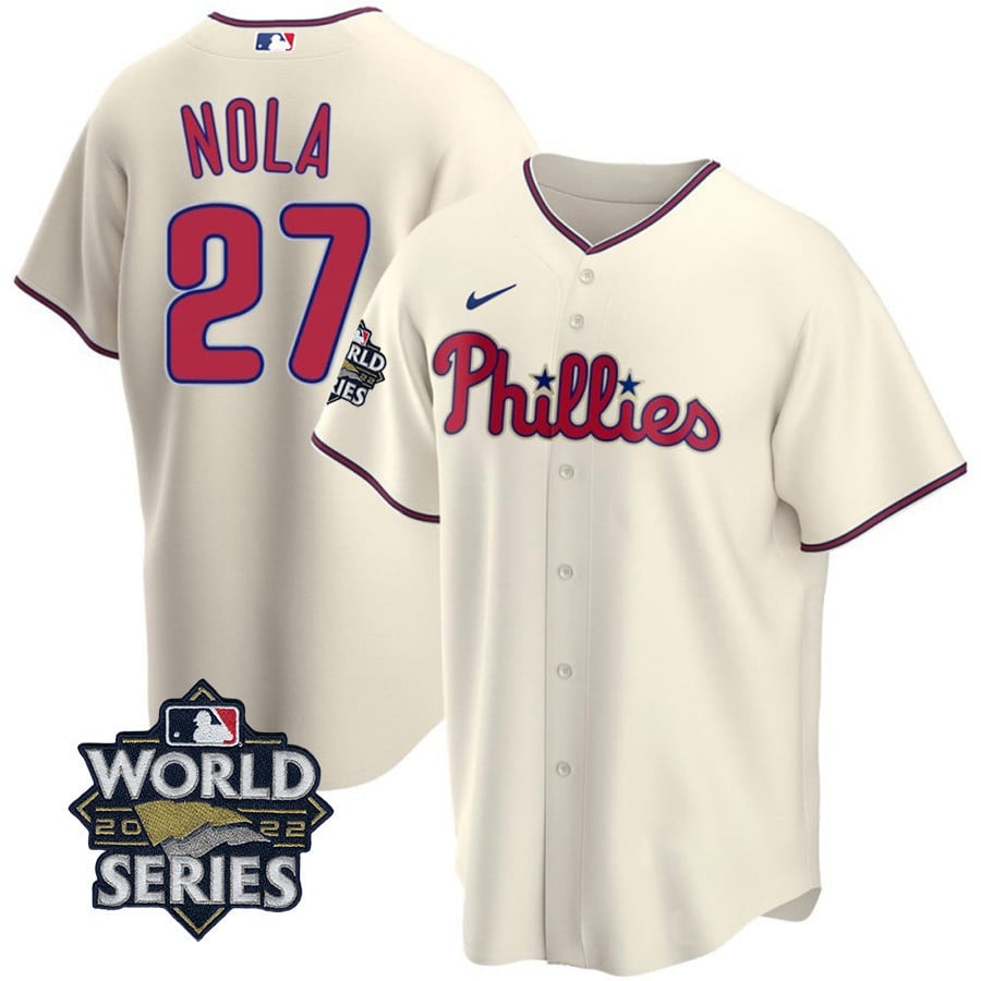 Men's Philadelphia Phillies Players Cool Base Jersey - 2022 World Series Patch