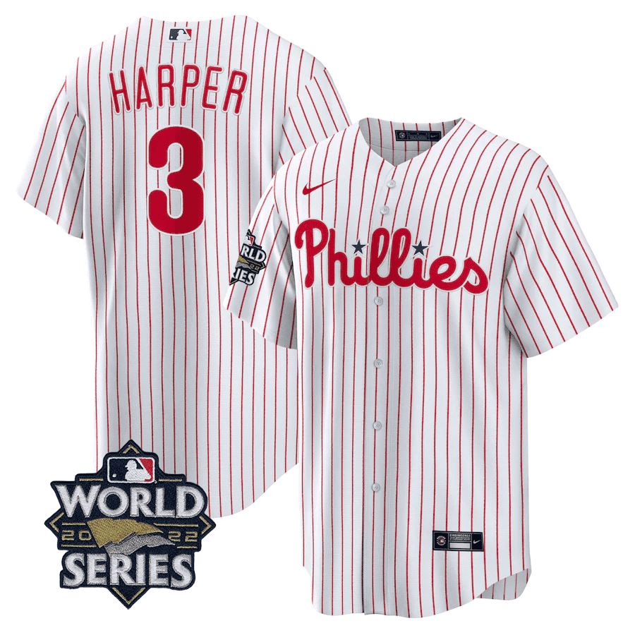 Men's Philadelphia Phillies Players Cool Base Jersey - 2022 World Series Patch