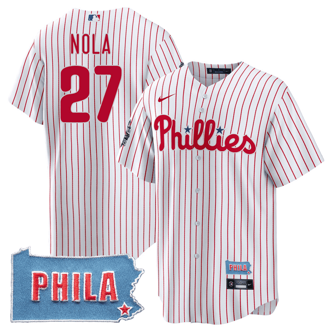 Men's Philadelphia Phillies Cool Base Jersey - PHILA PA State Patch