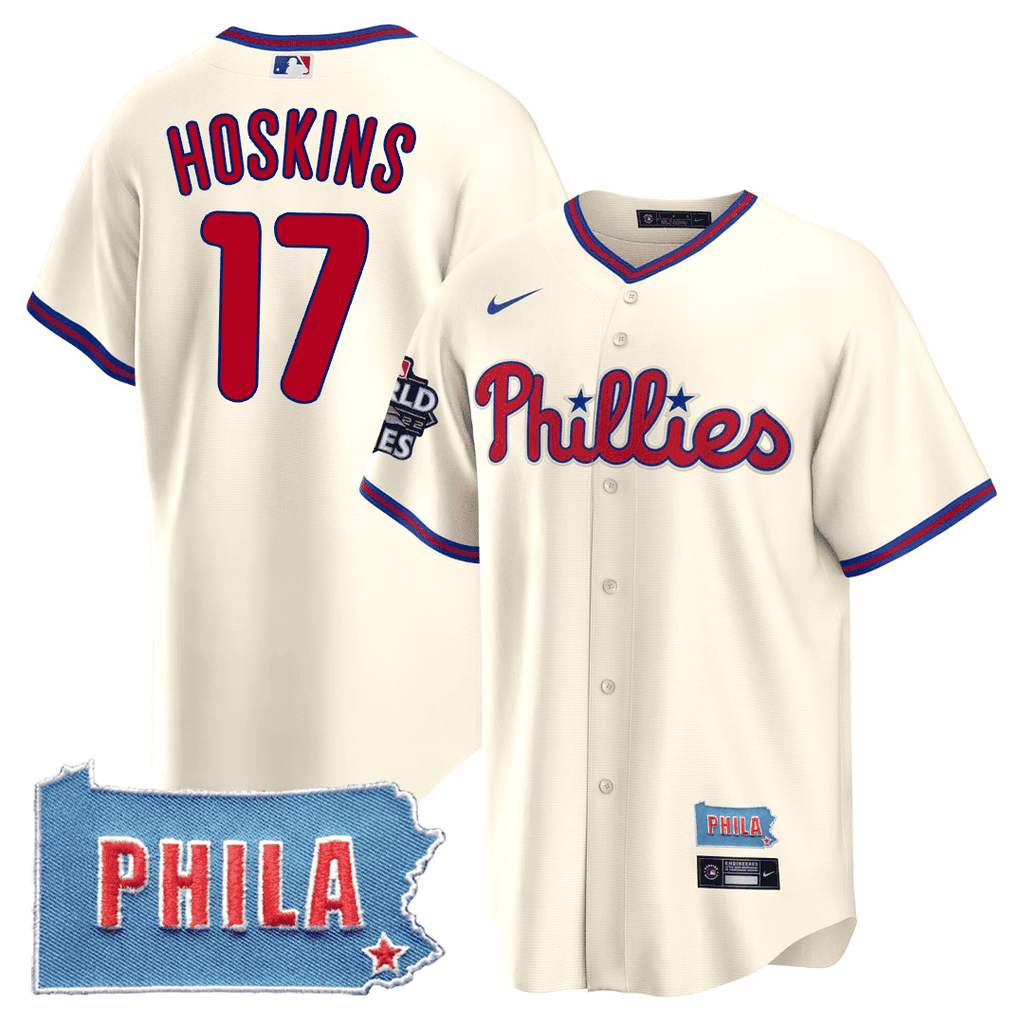 Men's Philadelphia Phillies Cool Base Jersey - PHILA PA State Patch