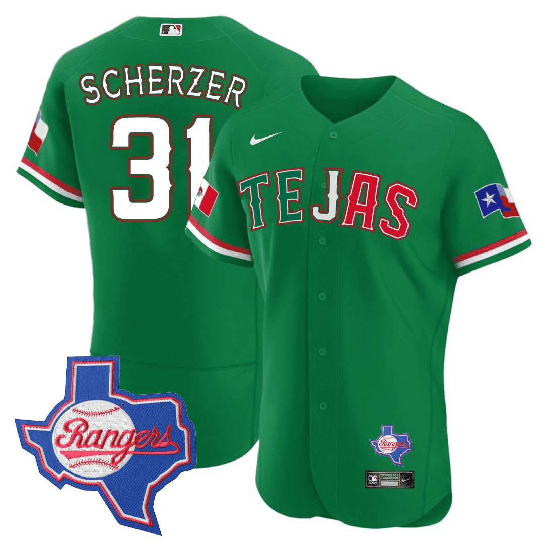 Men's Texas Rangers Special Mexico Edition Jersey - Texas State Patch
