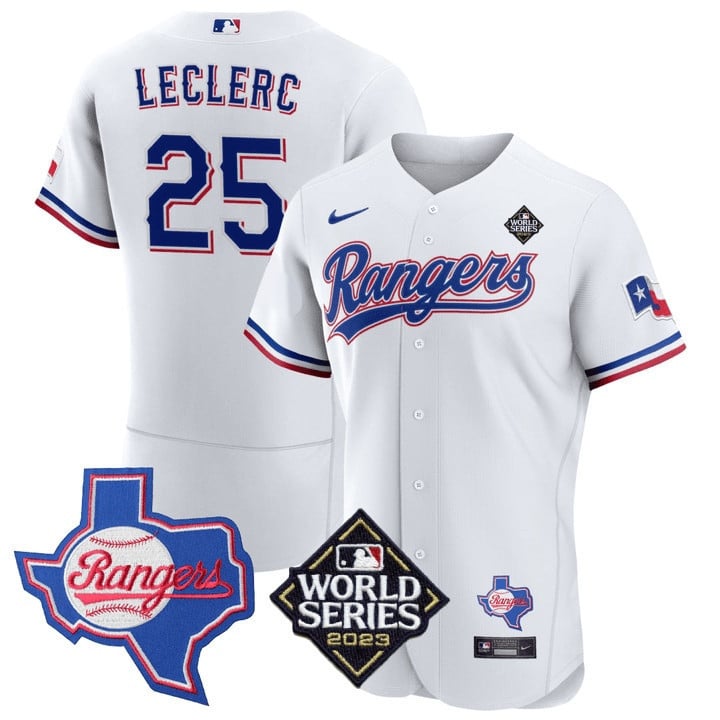 Men's Texas Rangers Limited Flex Base Jersey - 2023 World Series Patch/ Texas State Patch - All Stitched