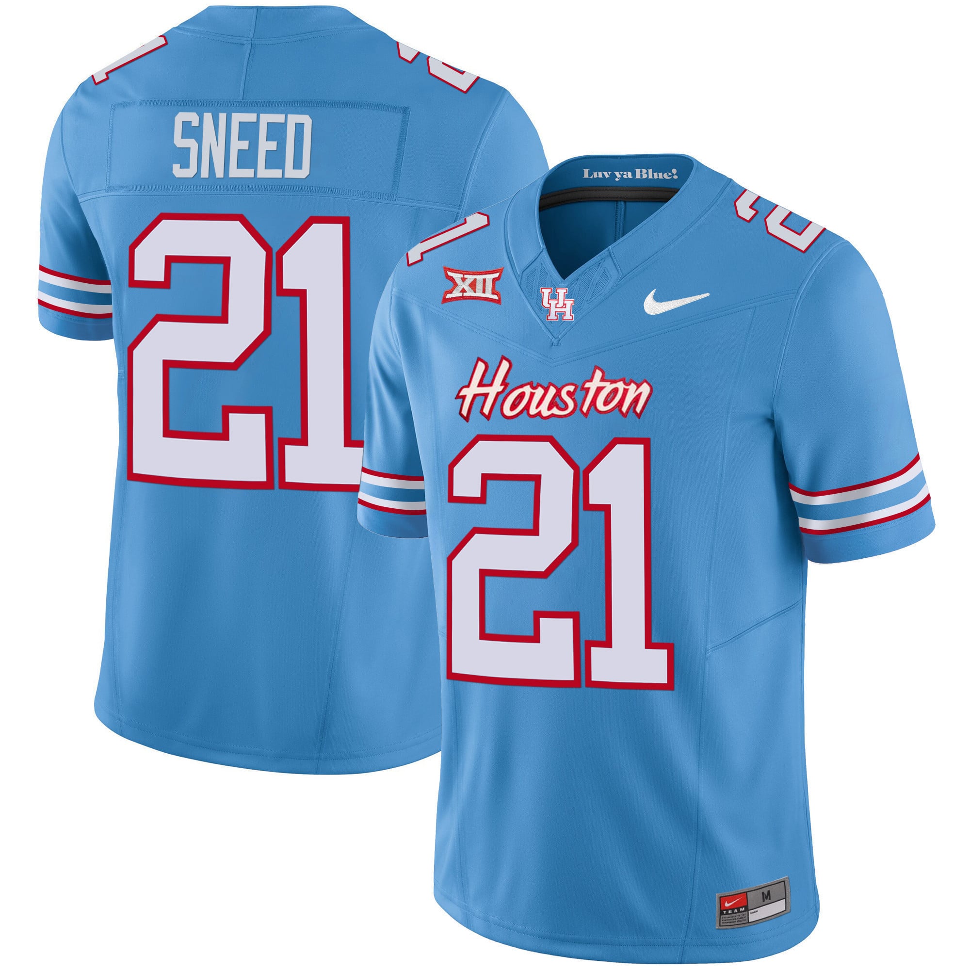 Men's Houston Cougars 2023 Oilers Inspired Vapor Jersey - All Stitched