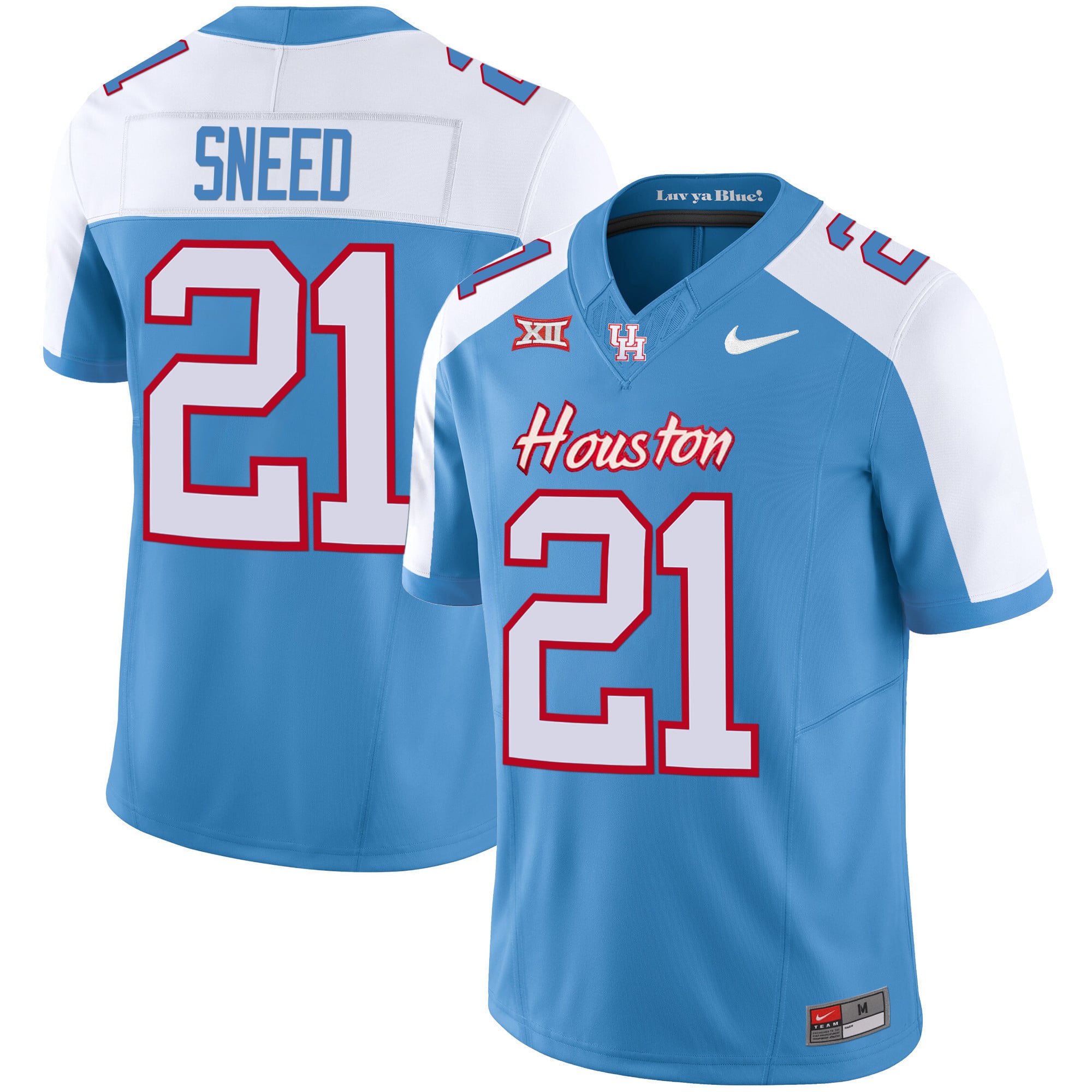 Men's Houston Cougars 2023 Oilers Inspired Vapor Jersey - All Stitched