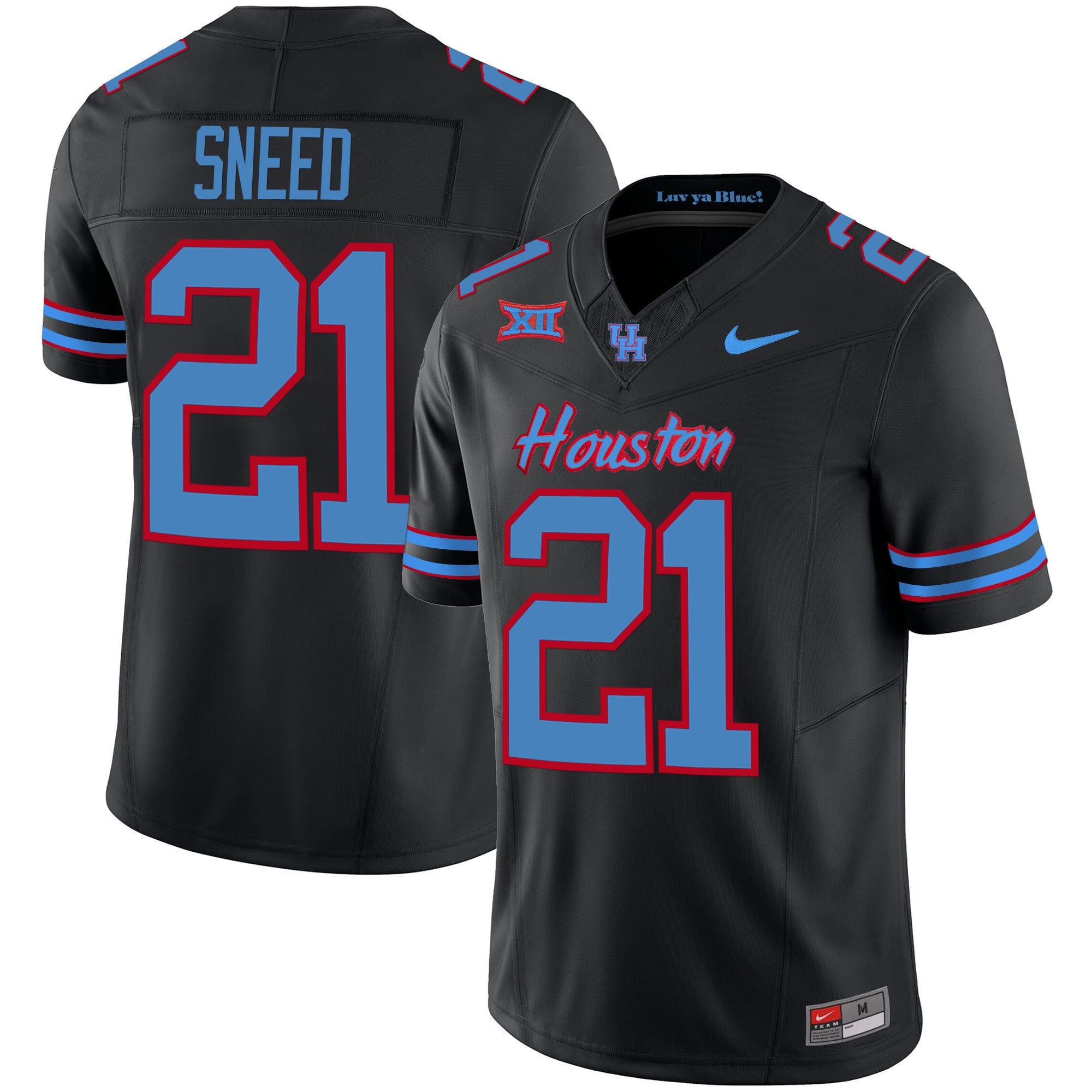 Men's Houston Cougars 2023 Oilers Inspired Vapor Jersey - All Stitched