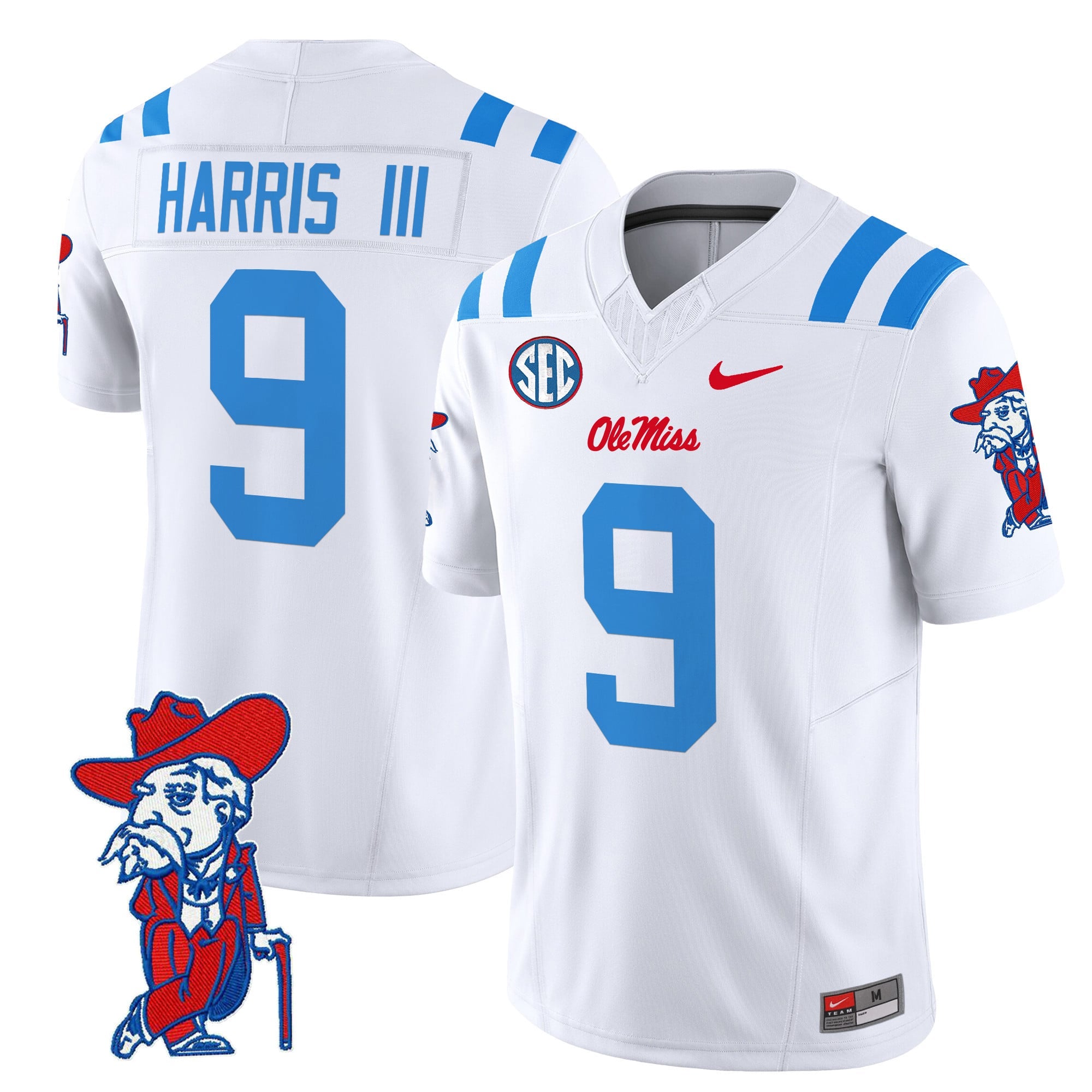 Men's Ole Miss Rebels 2024 Vapor Limited Jersey V2 - All Stitched