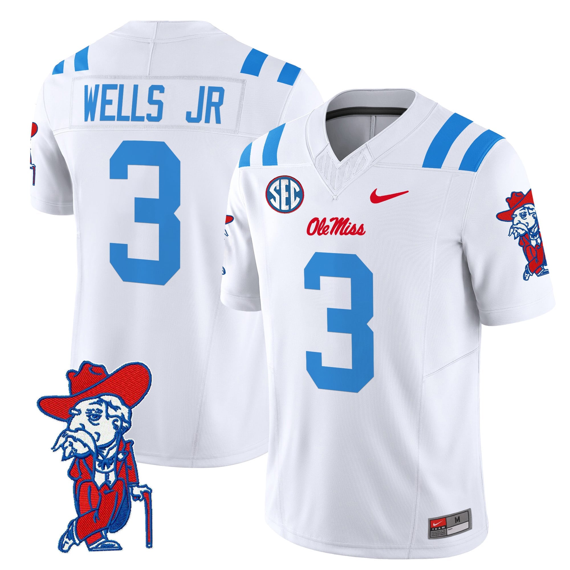 Men's Ole Miss Rebels 2024 Vapor Limited Jersey V2 - All Stitched