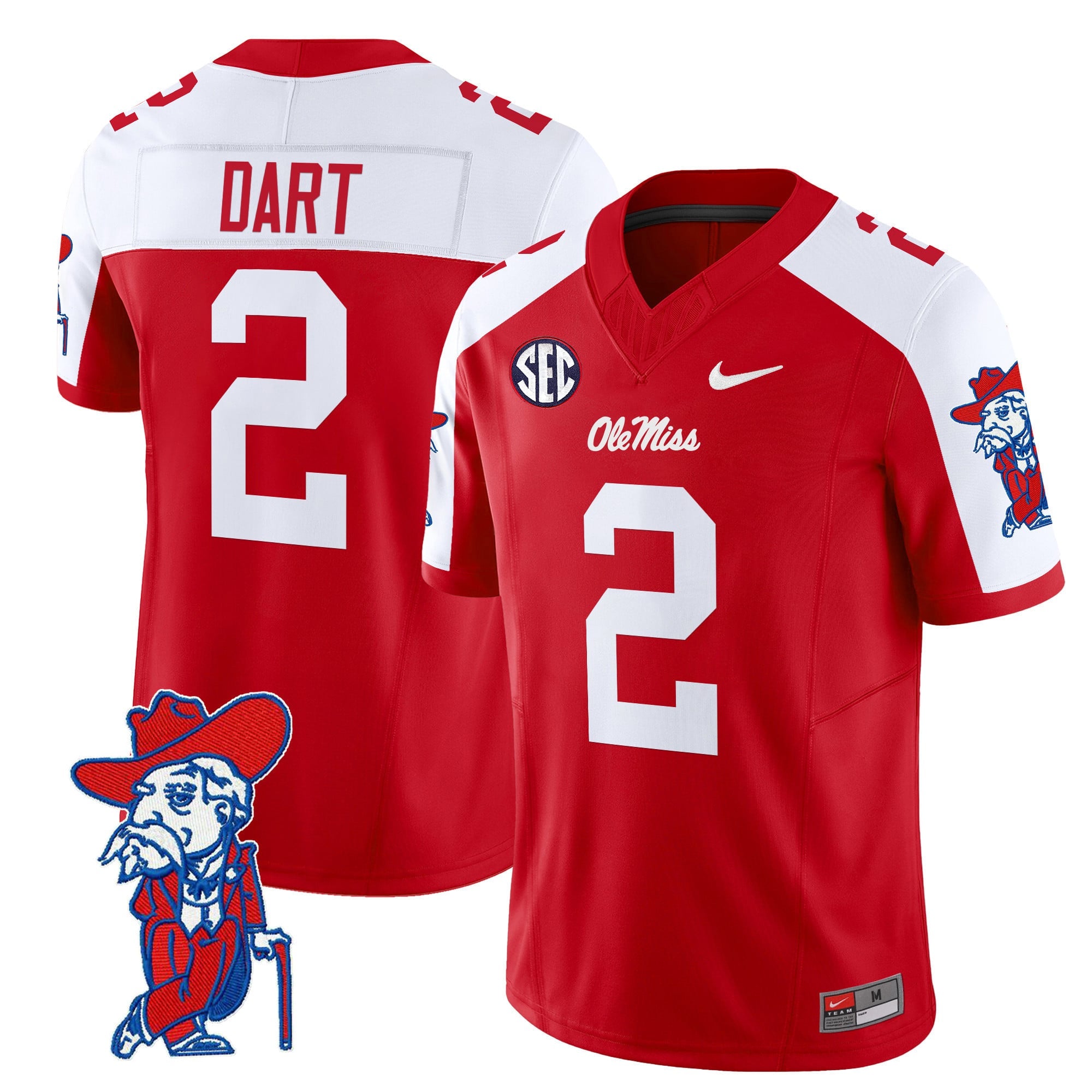 Men's Ole Miss Rebels 2024 Vapor Limited Jersey V2 - All Stitched