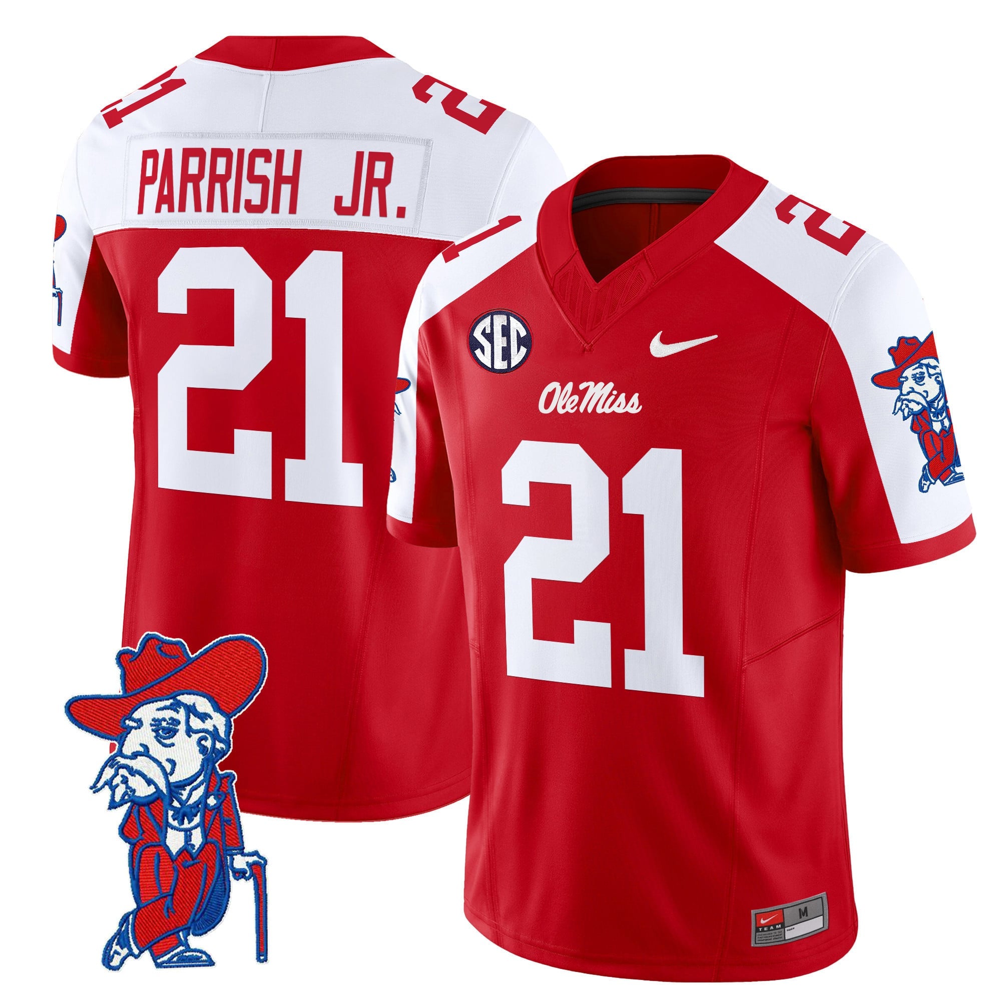 Men's Ole Miss Rebels 2024 Vapor Limited Jersey V2 - All Stitched
