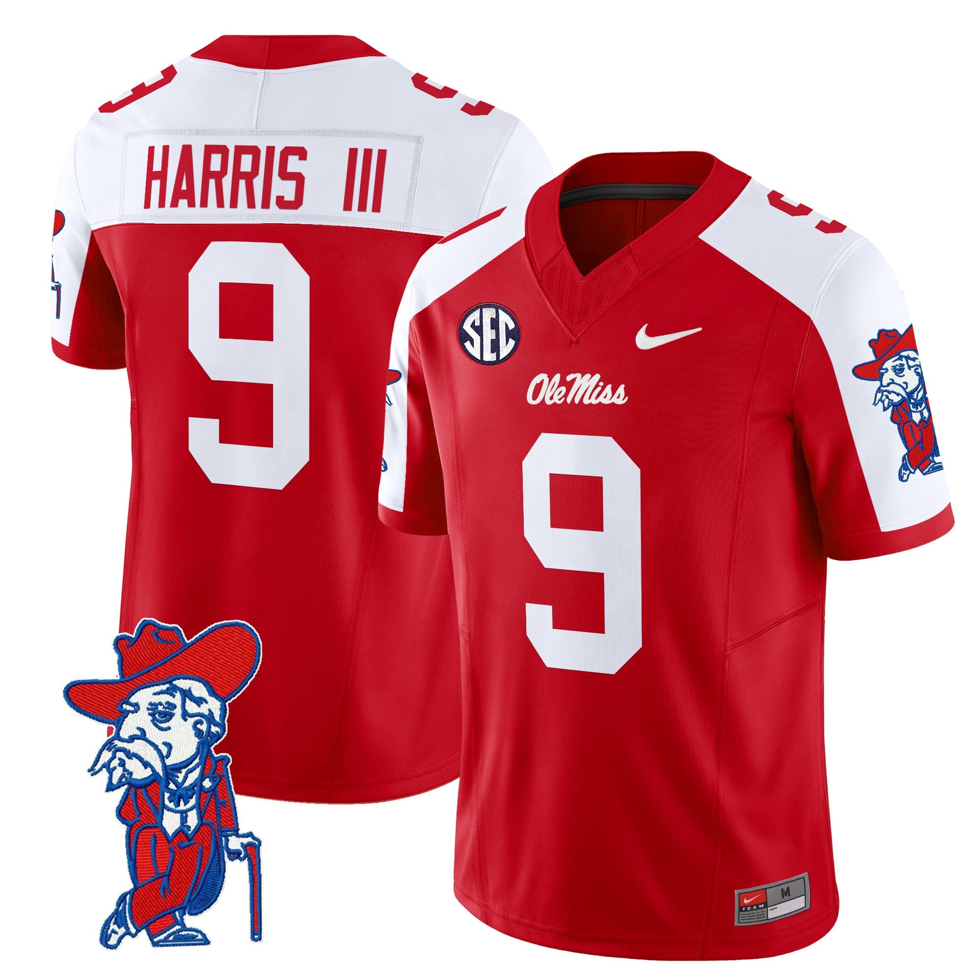 Men's Ole Miss Rebels 2024 Vapor Limited Jersey V2 - All Stitched