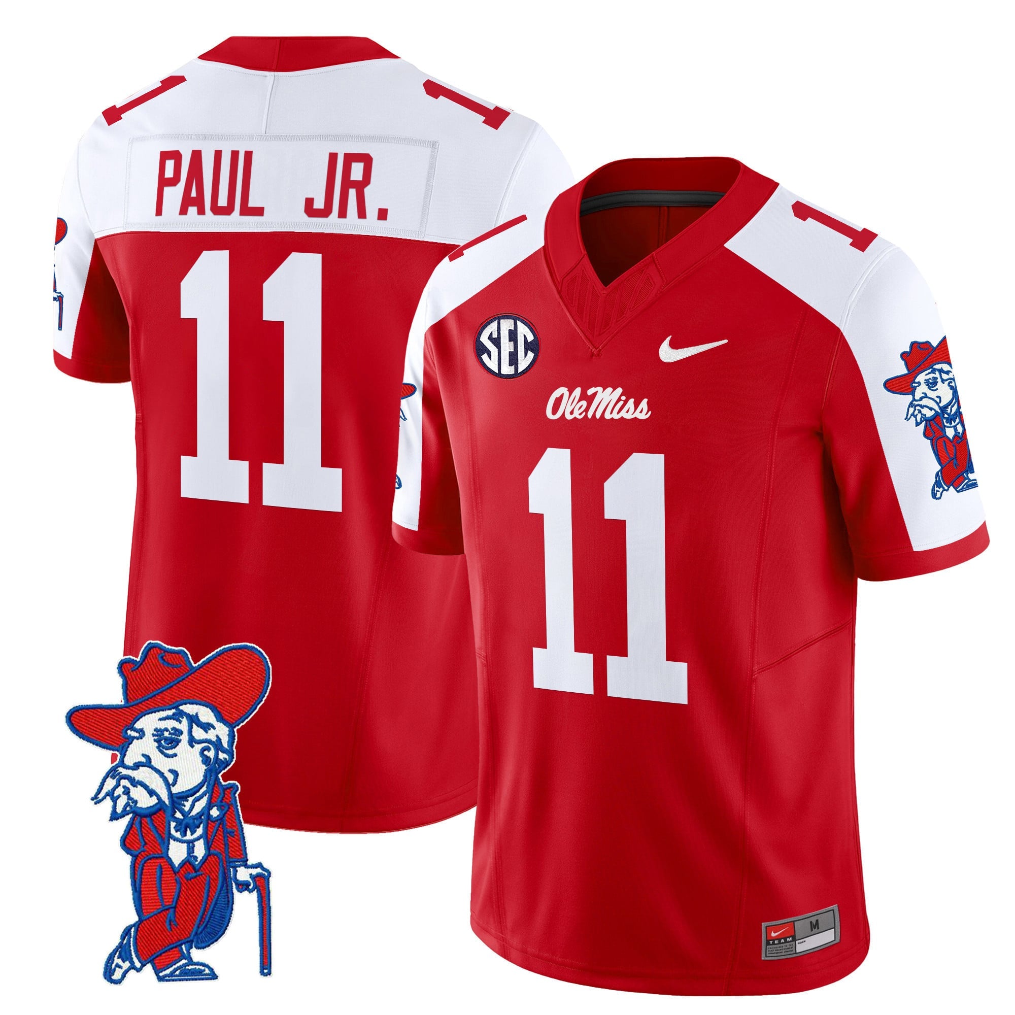 Men's Ole Miss Rebels 2024 Vapor Limited Jersey V2 - All Stitched