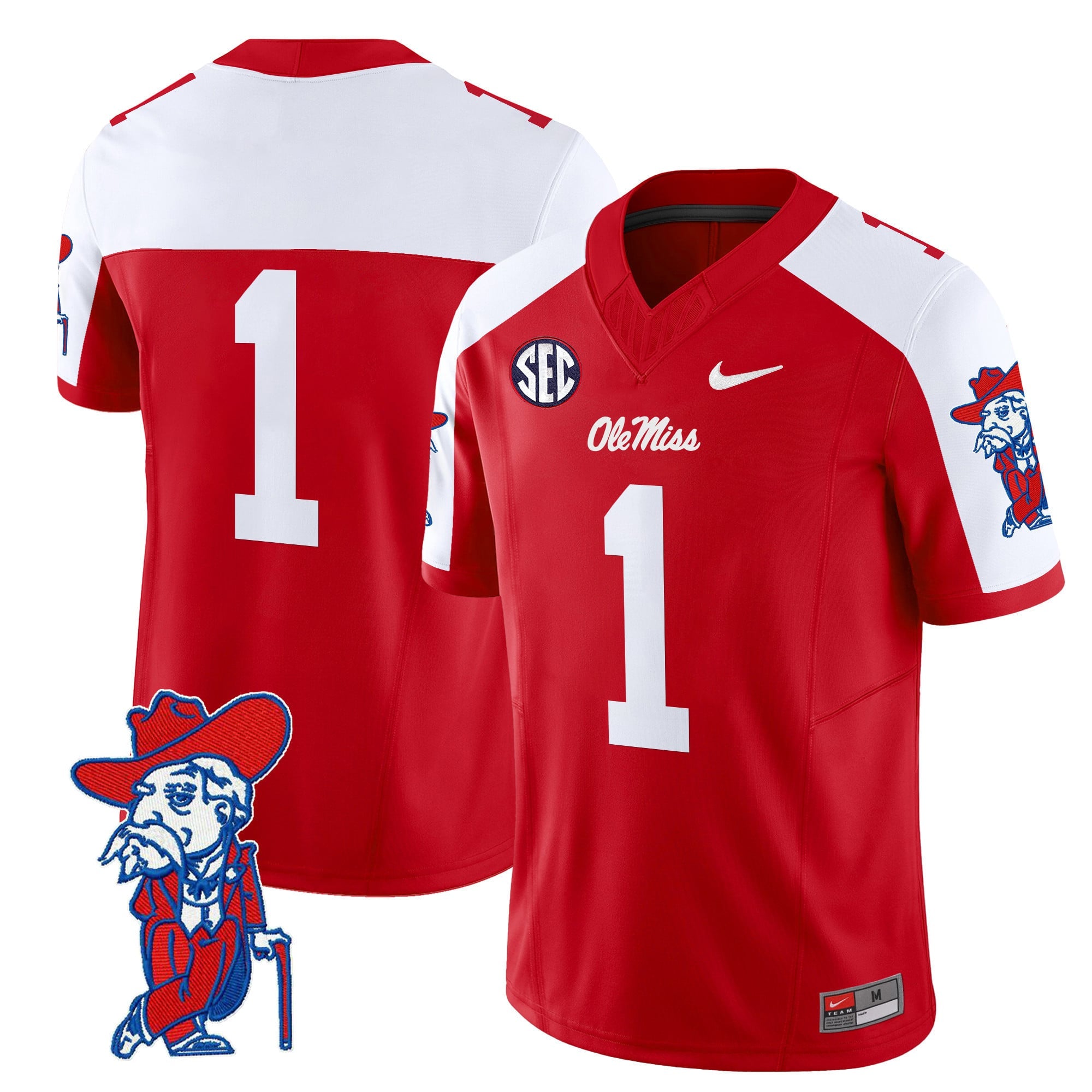 Men's Ole Miss Rebels 2024 Vapor Limited Jersey V2 - All Stitched