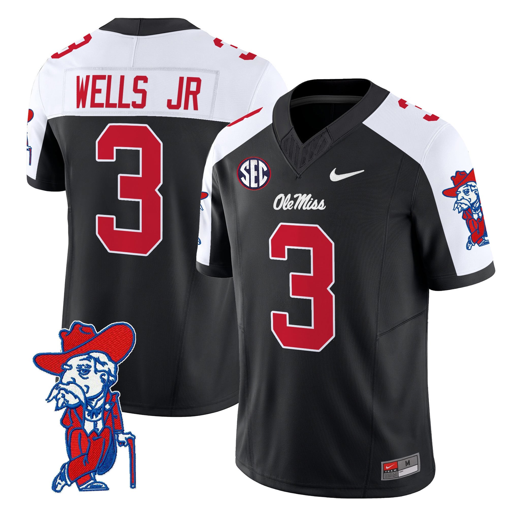 Men's Ole Miss Rebels 2024 Vapor Limited Jersey V2 - All Stitched