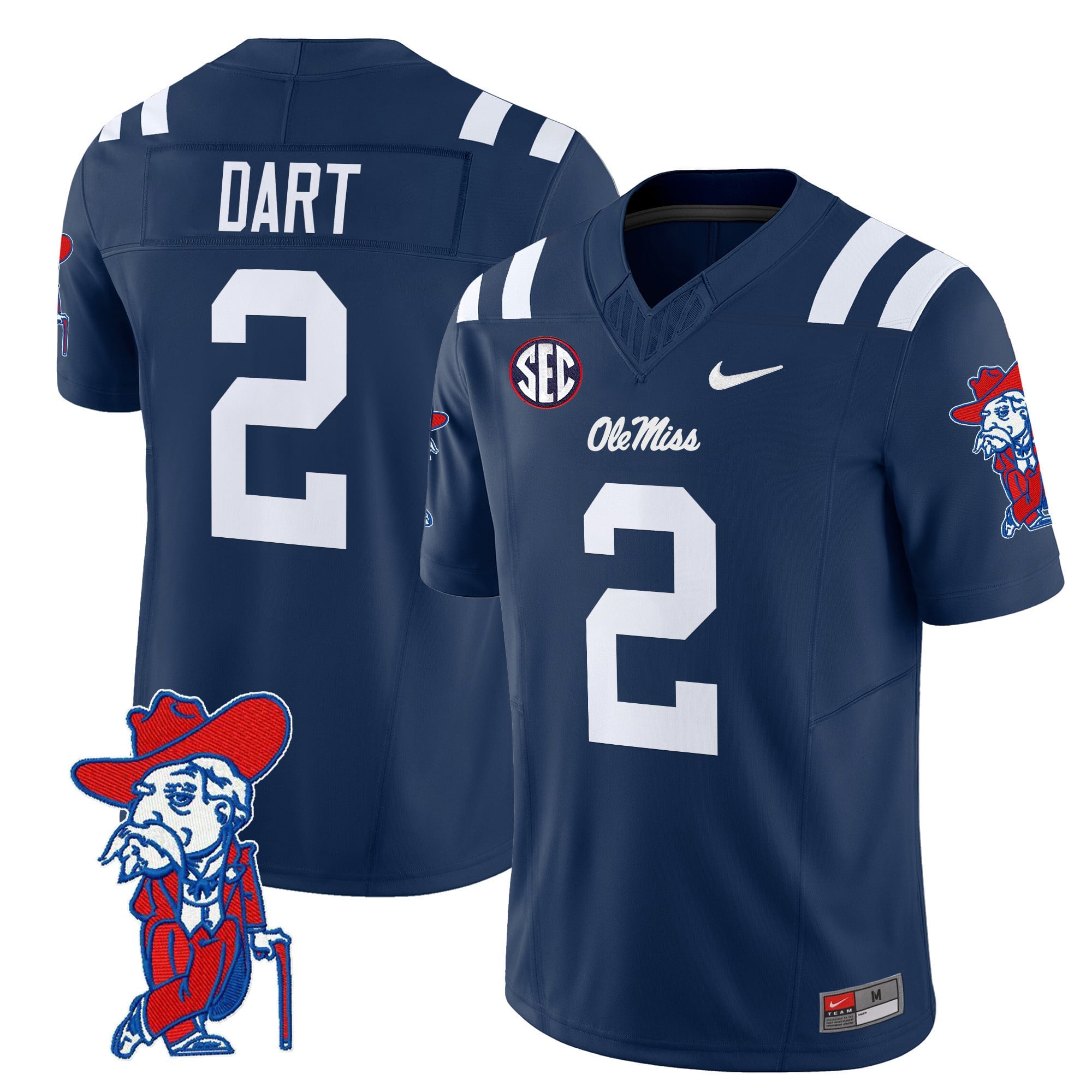Men's Ole Miss Rebels 2024 Vapor Limited Jersey V2 - All Stitched
