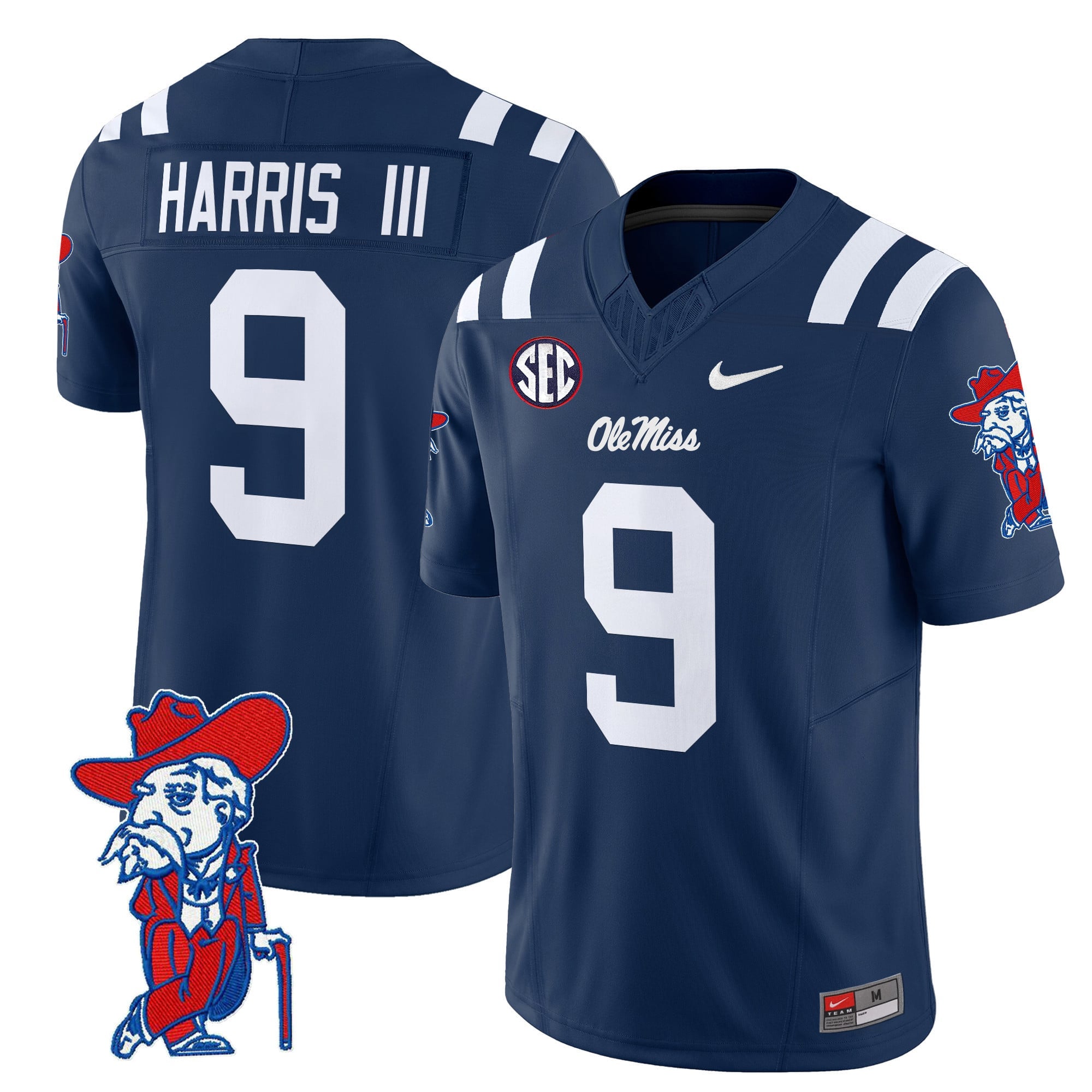 Men's Ole Miss Rebels 2024 Vapor Limited Jersey V2 - All Stitched