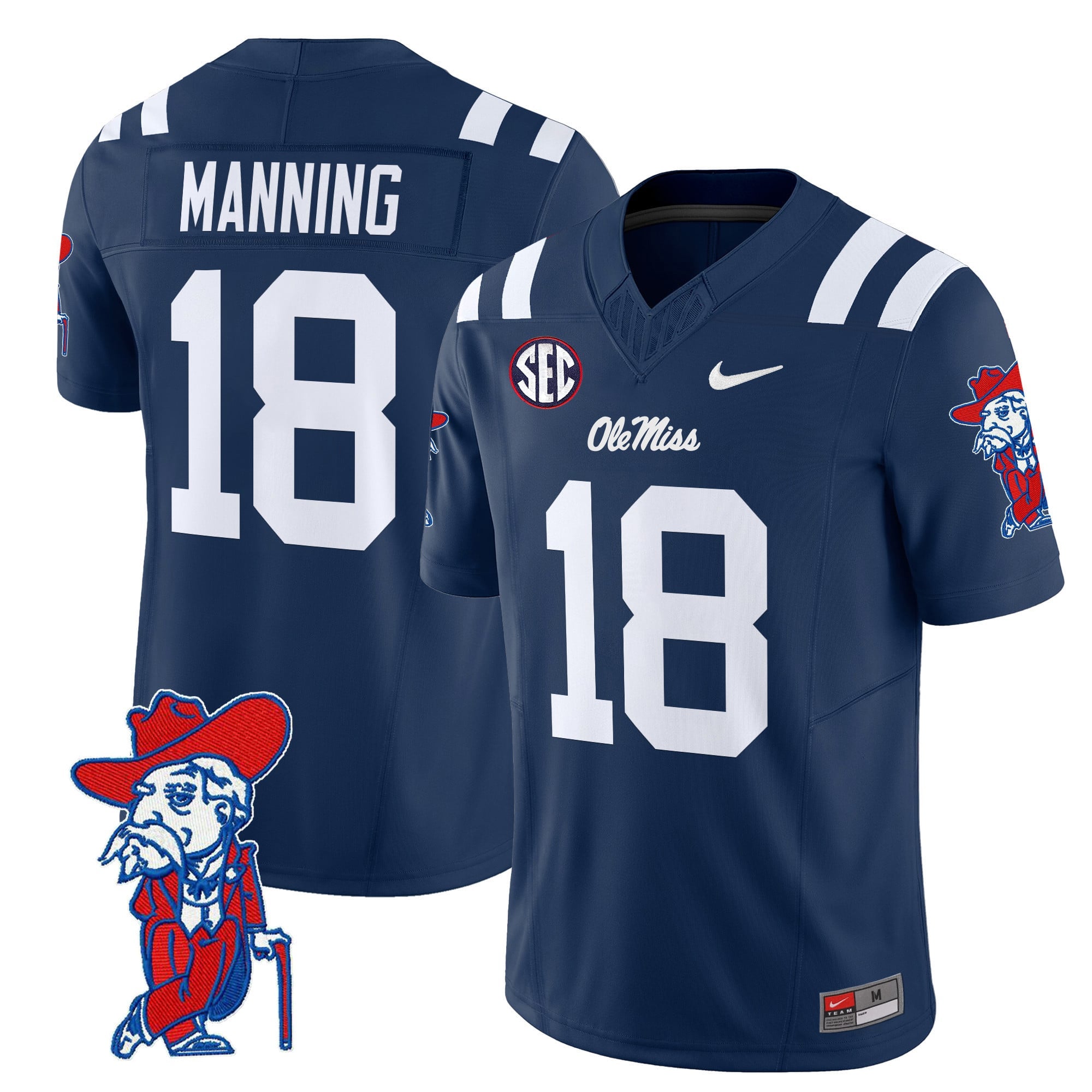 Men's Ole Miss Rebels 2024 Vapor Limited Jersey V2 - All Stitched