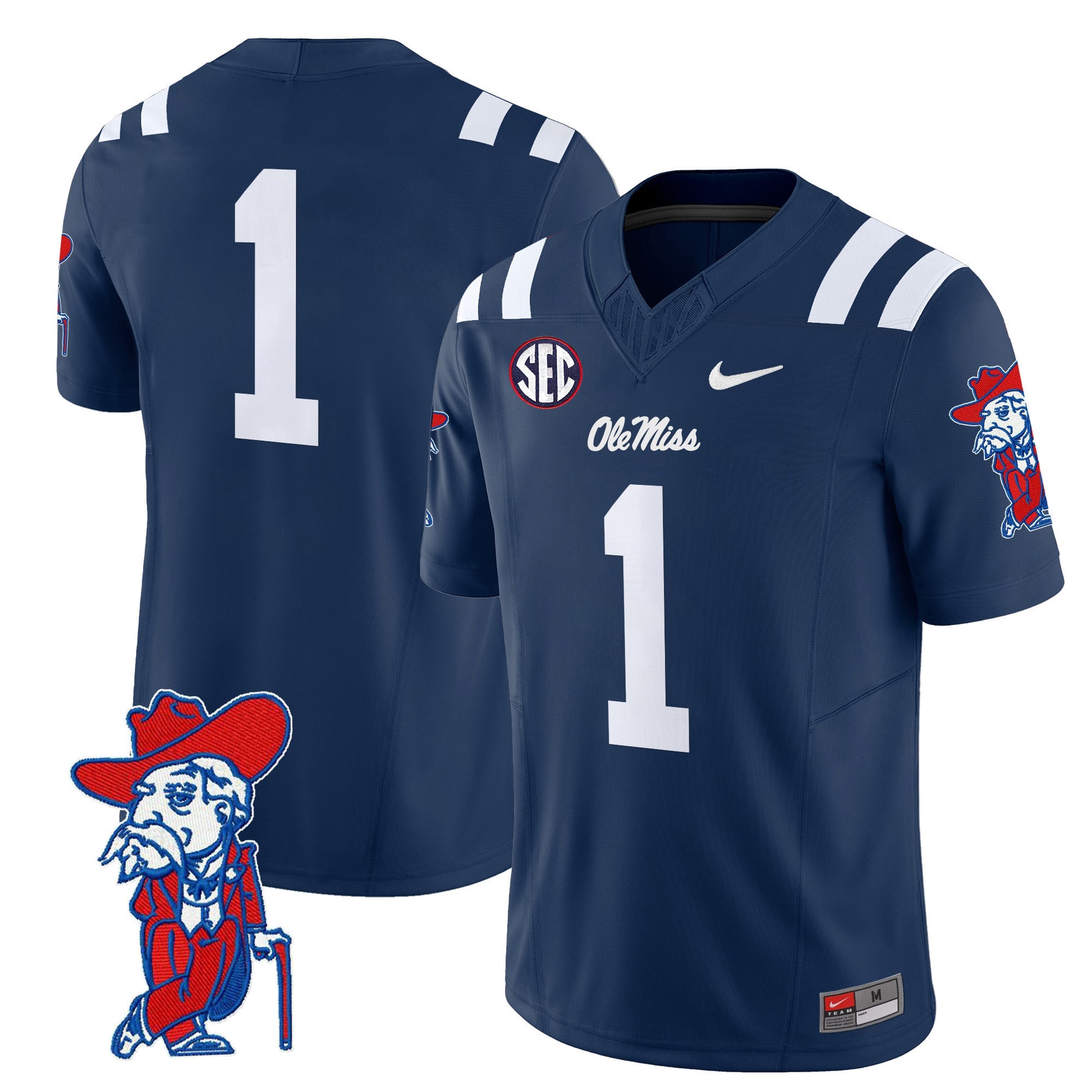 Men's Ole Miss Rebels 2024 Vapor Limited Jersey V2 - All Stitched