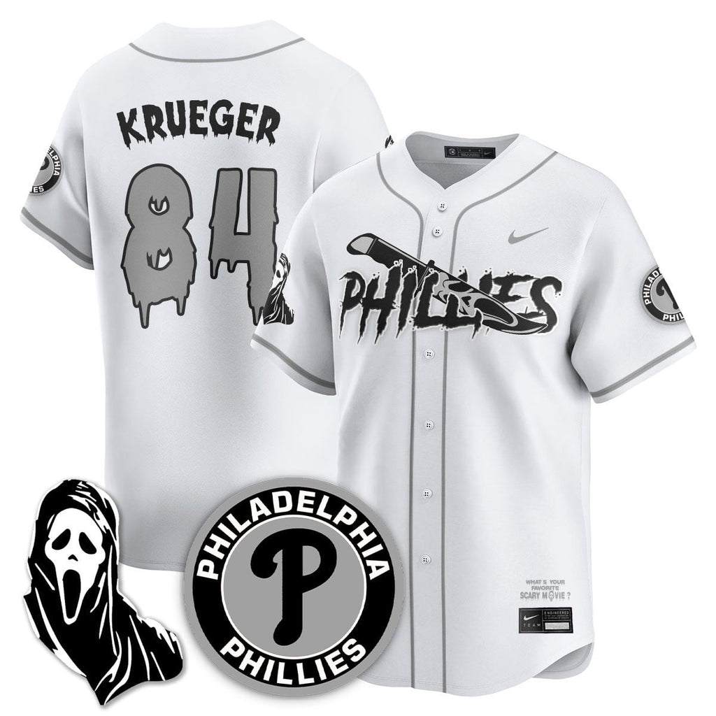 Men's Philadelphia Phillies "Scream Ghostface" Jersey - Stitched