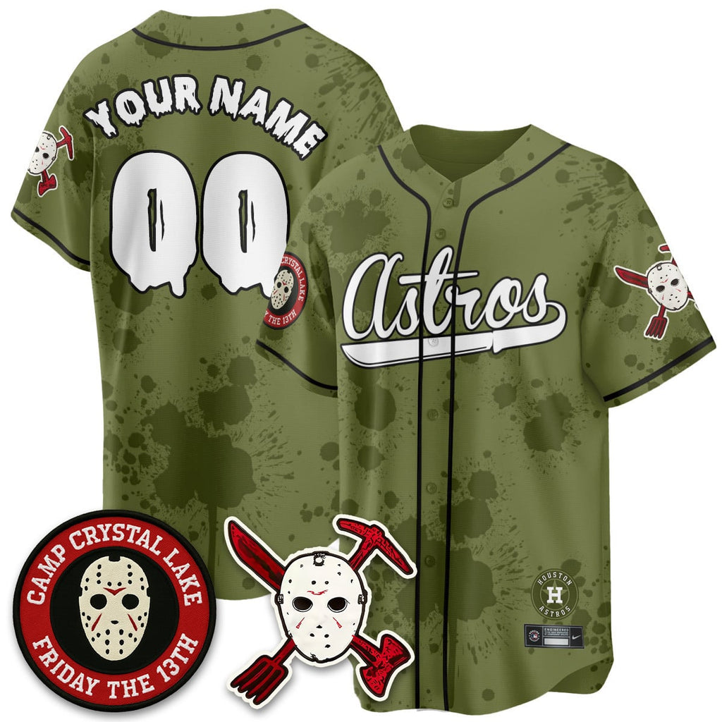 Men's Houston Astros "Friday the 13th" Jersey - All Stitched