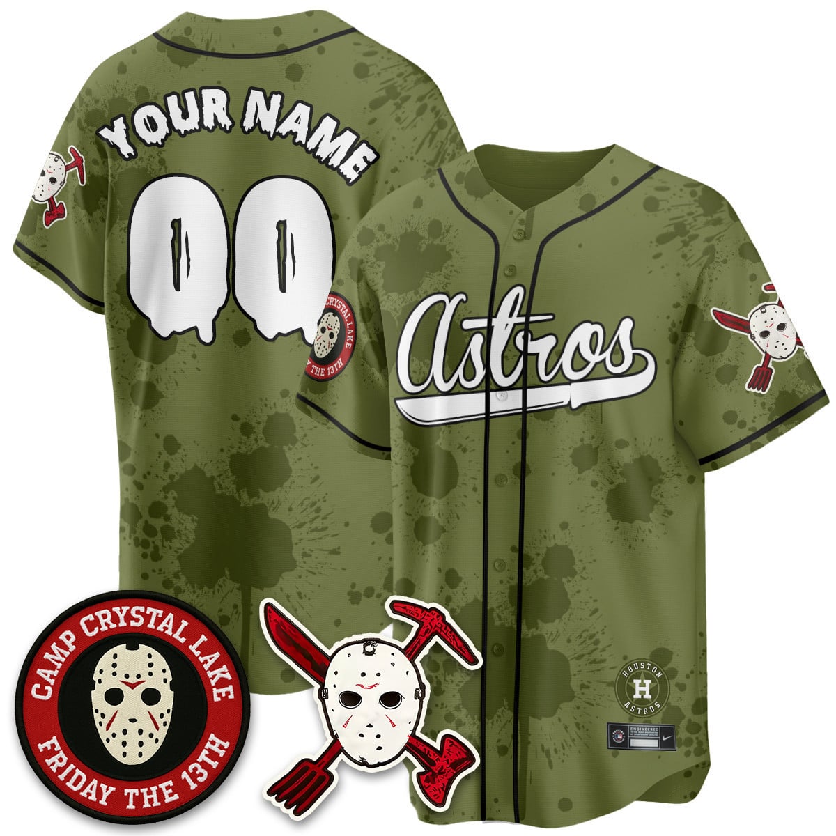 Men's Houston Astros "Friday the 13th" Jersey - All Stitched