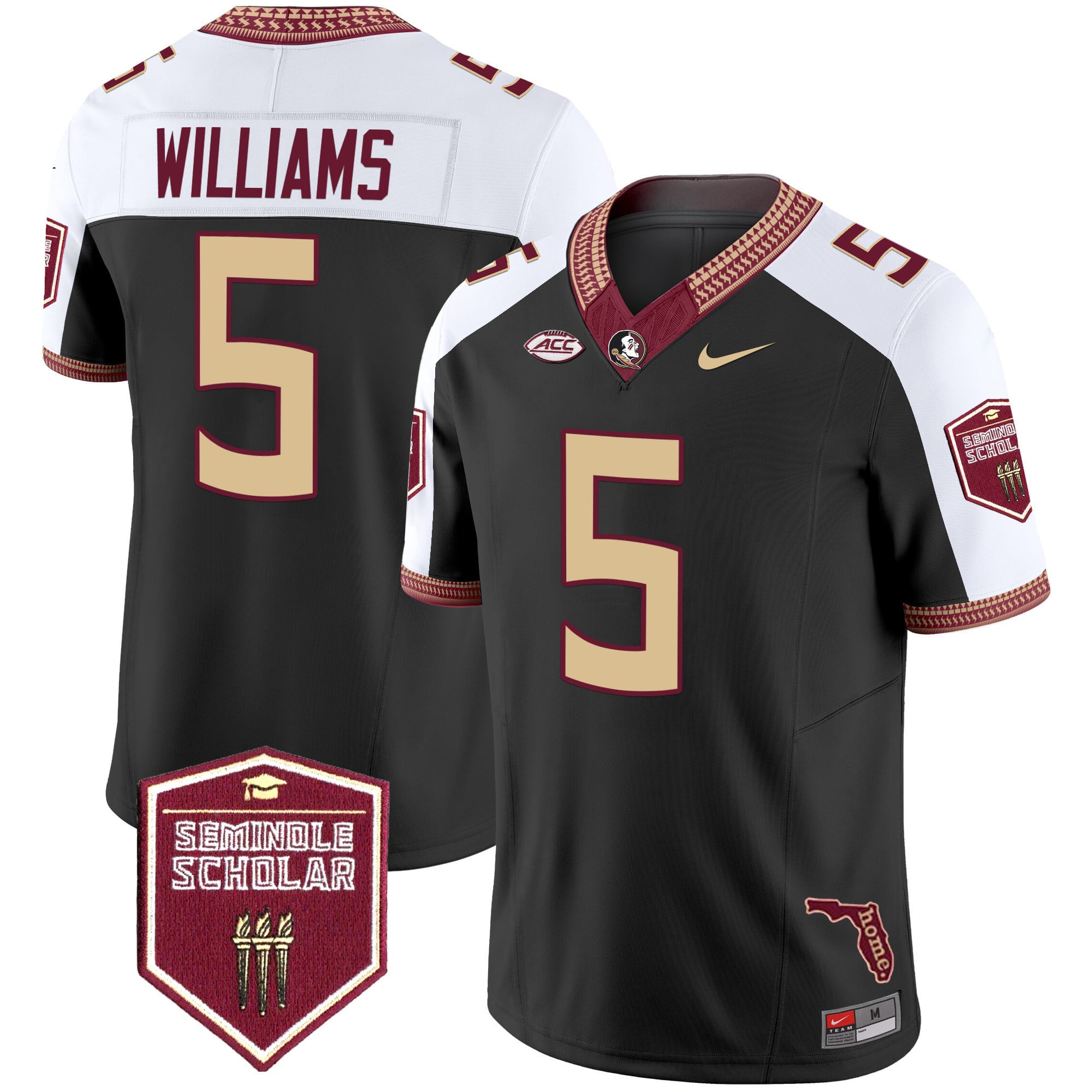 Men's Florida State Seminoles 2025 Seminole Scholar Patch Vapor Limited Jersey - All Stitched
