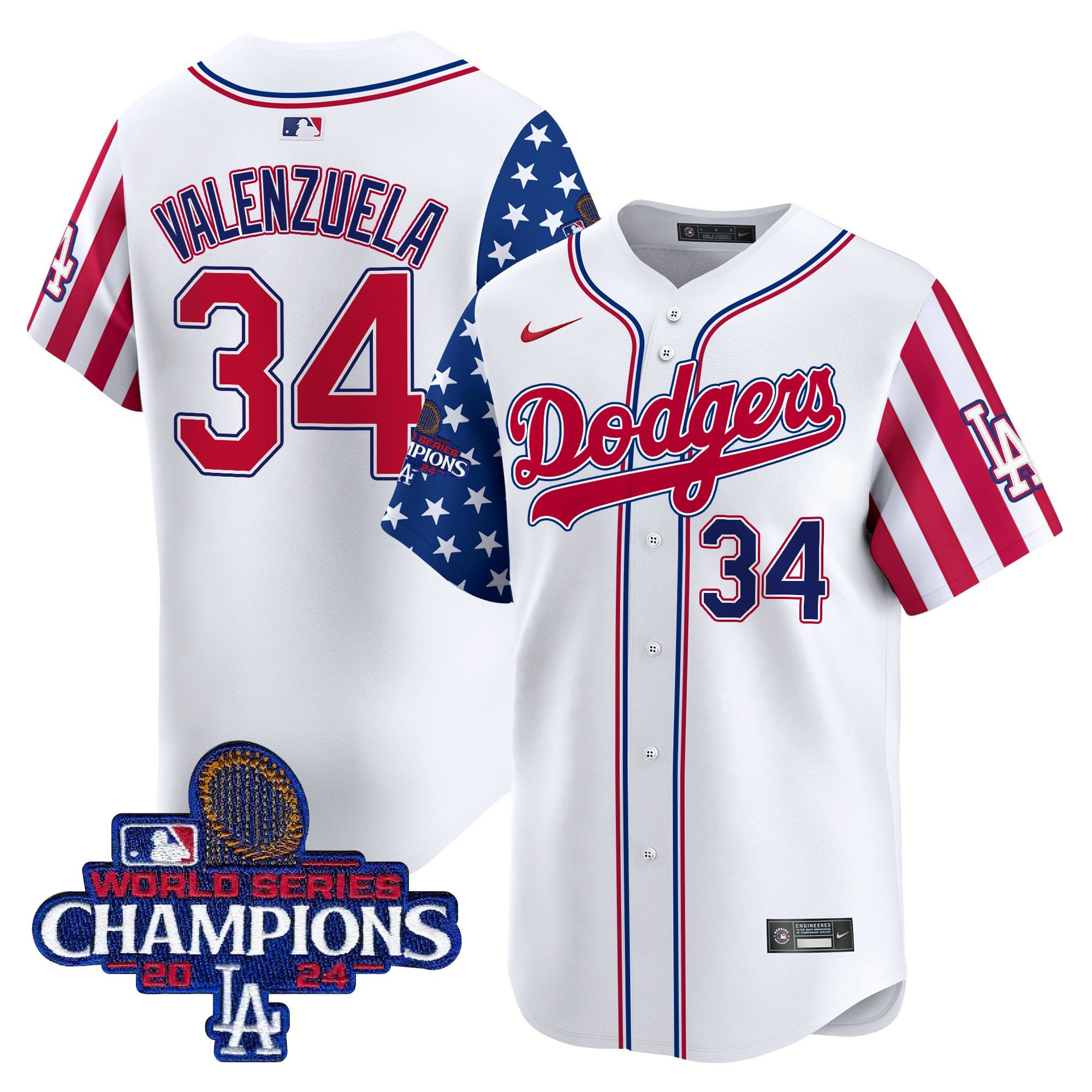 Men's Dodgers 2025 Independence Day Vapor Premier Limited Jersey - All Stitched