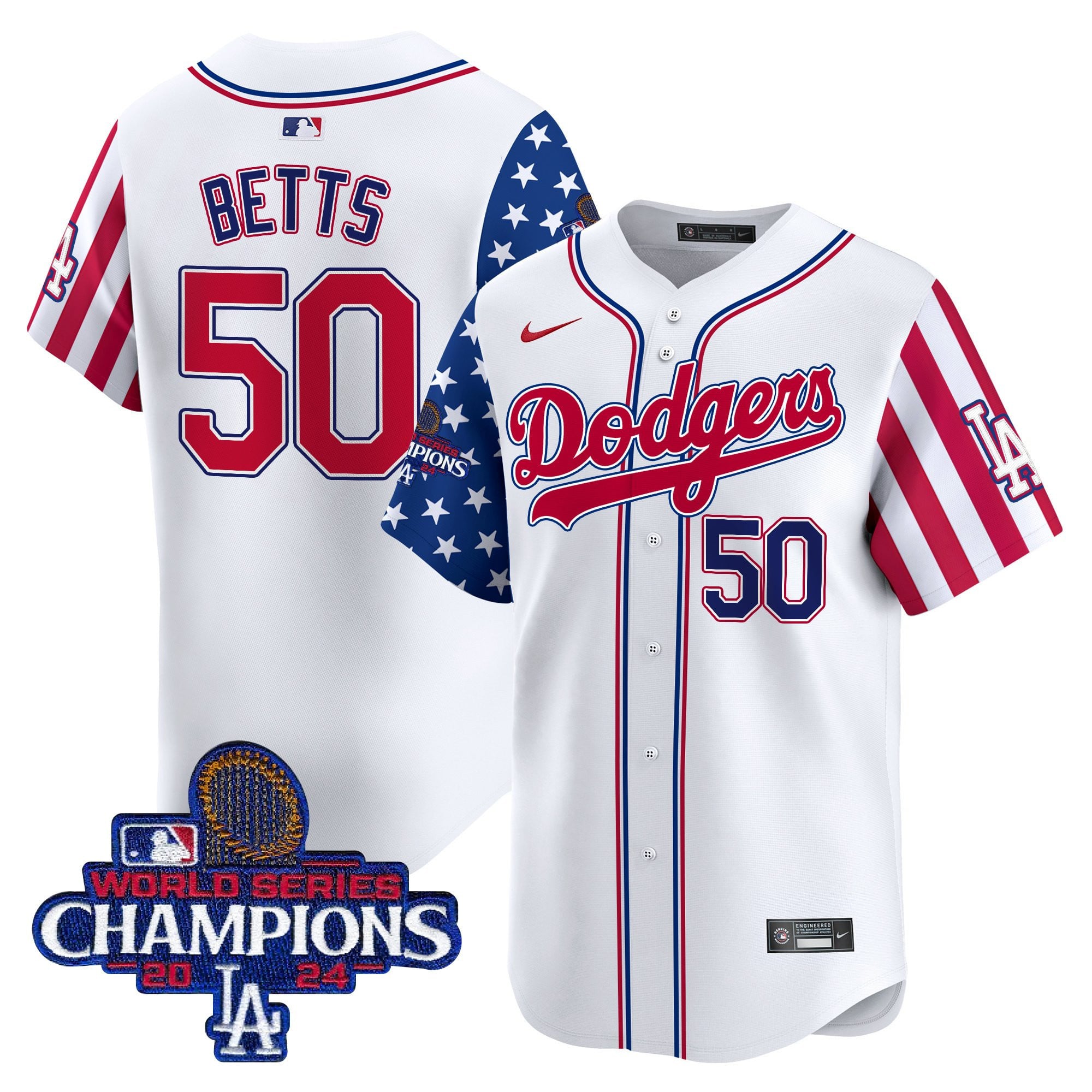 Men's Dodgers 2025 Independence Day Vapor Premier Limited Jersey - All Stitched