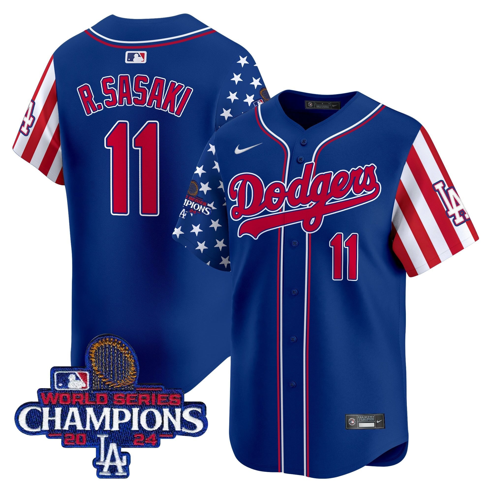 Men's Dodgers 2025 Independence Day Vapor Premier Limited Jersey - All Stitched