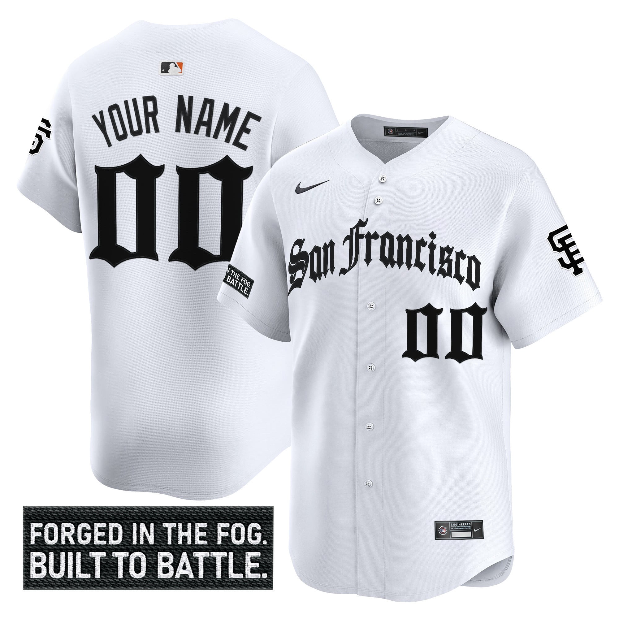 San Francisco Giants 'Gothic Fog Edition' Vapor Premier Limited Custom Jersey - All Stitched