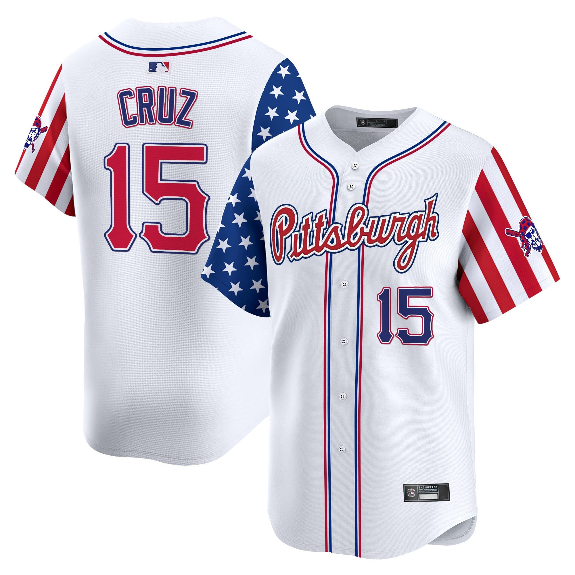 Men's Pittsburgh Pirates 2025 Independence Day Vapor Premier Limited Jersey - All Stitched
