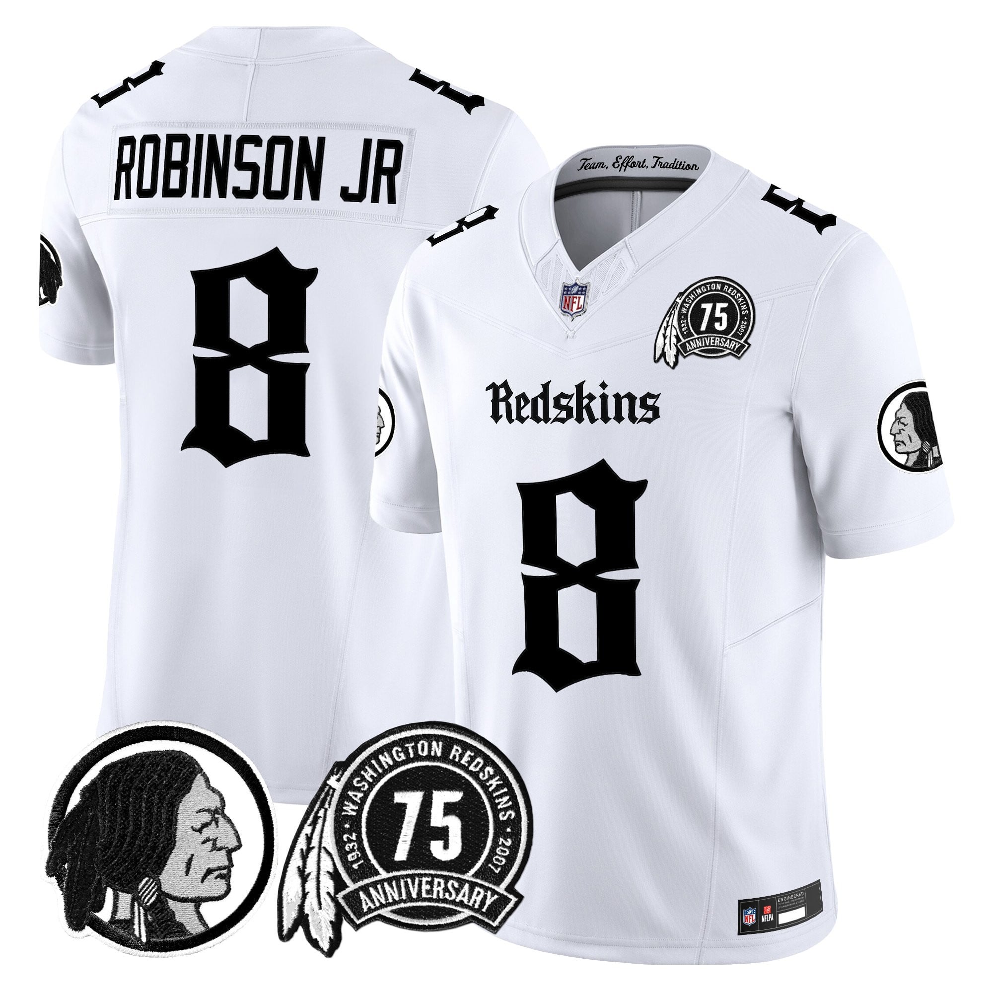 Men's Washington Redskins 'Gothic Capital Edition' Vapor Limited Jersey - All Stitched