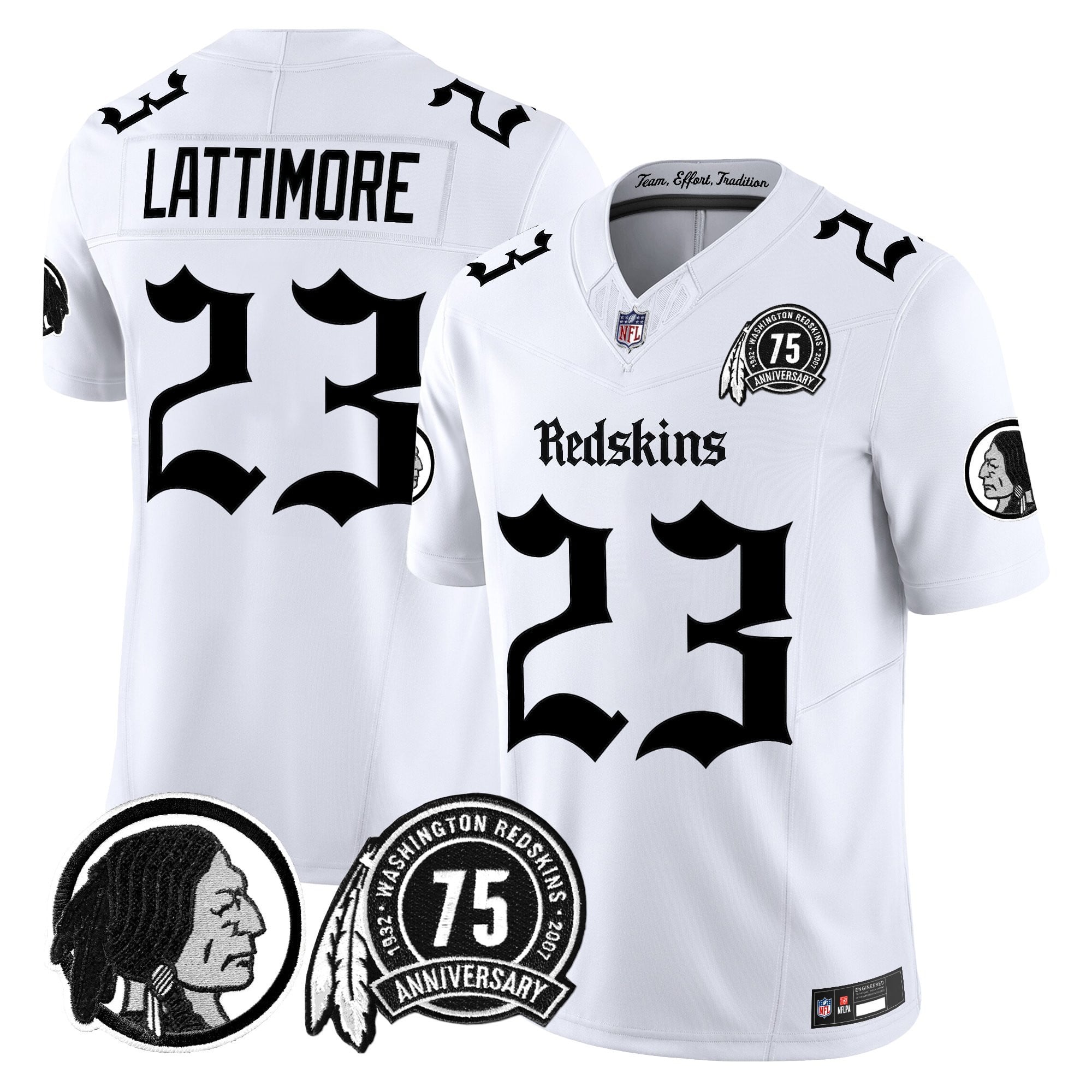 Men's Washington Redskins 'Gothic Capital Edition' Vapor Limited Jersey - All Stitched