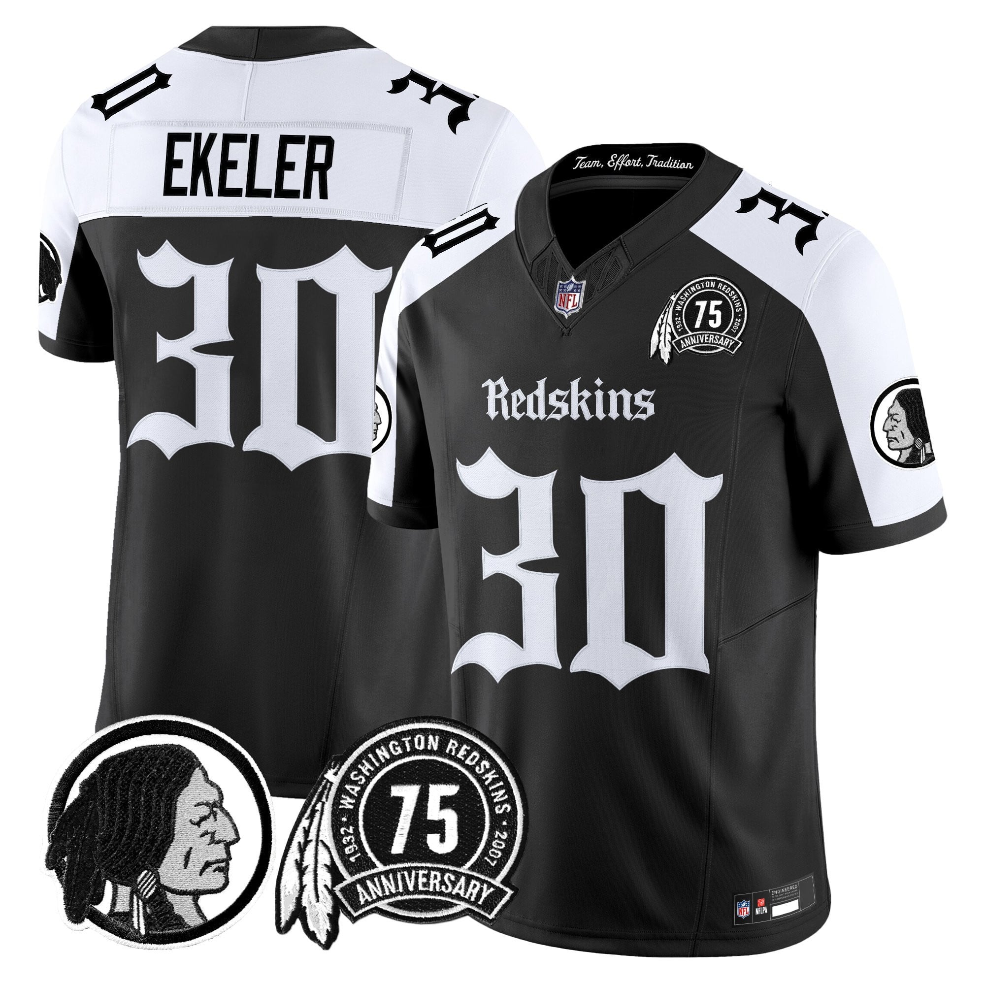 Men's Washington Redskins 'Gothic Capital Edition' Vapor Limited Jersey - All Stitched