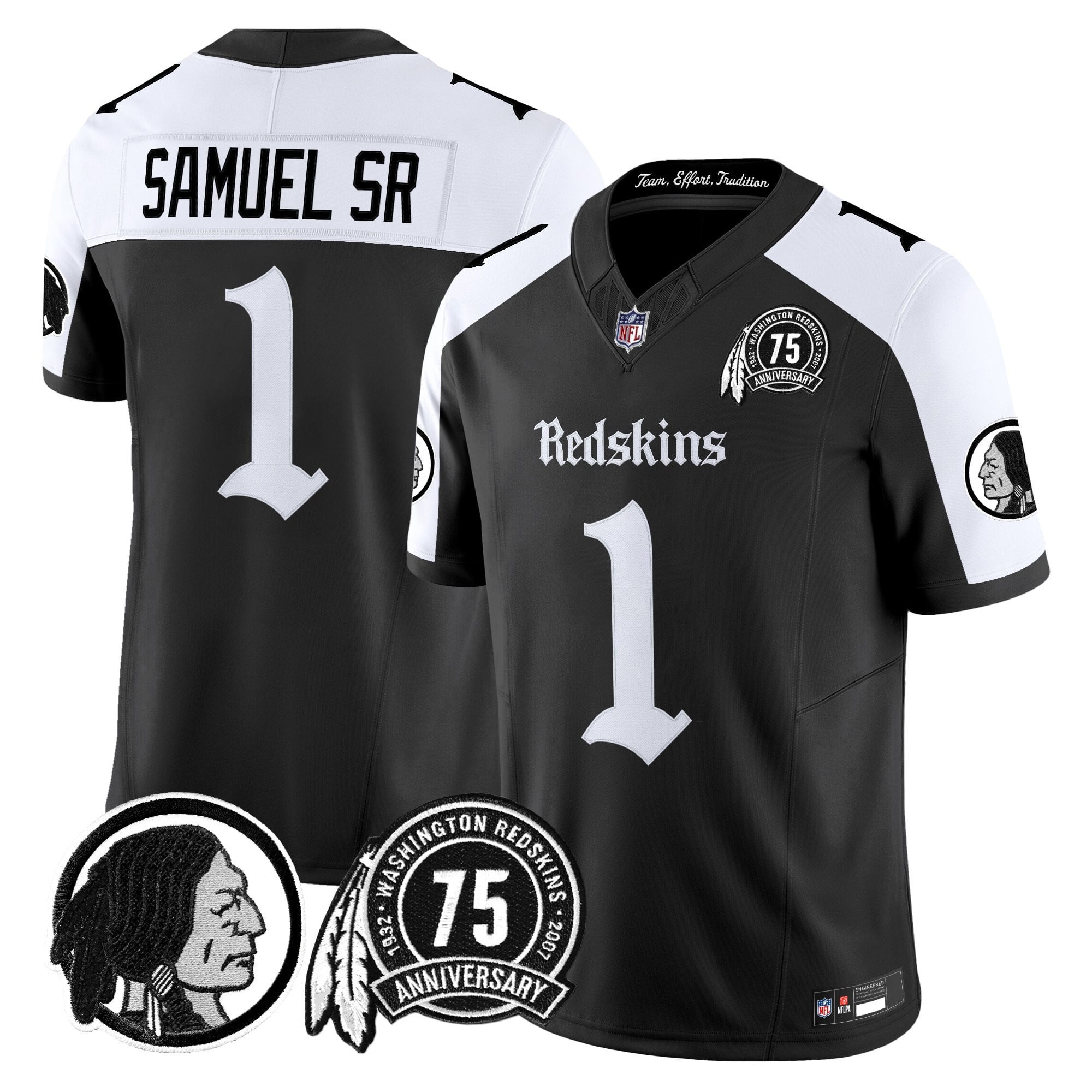Men's Washington Redskins 'Gothic Capital Edition' Vapor Limited Jersey - All Stitched