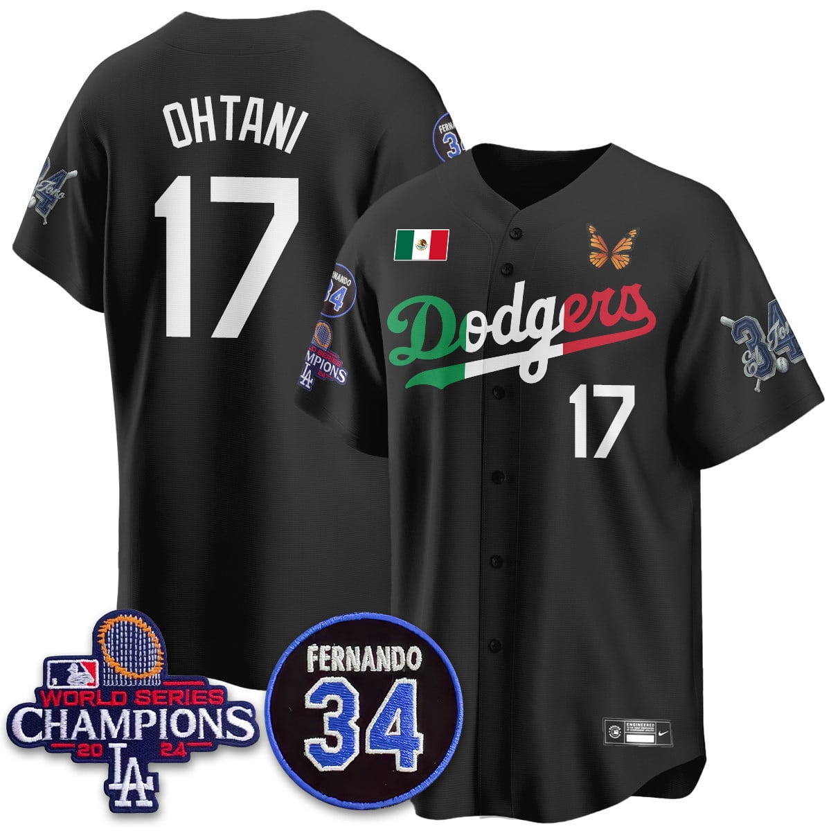 Men's Los Angeles Dodgers Mexican "For 34" Jersey - All Stitched