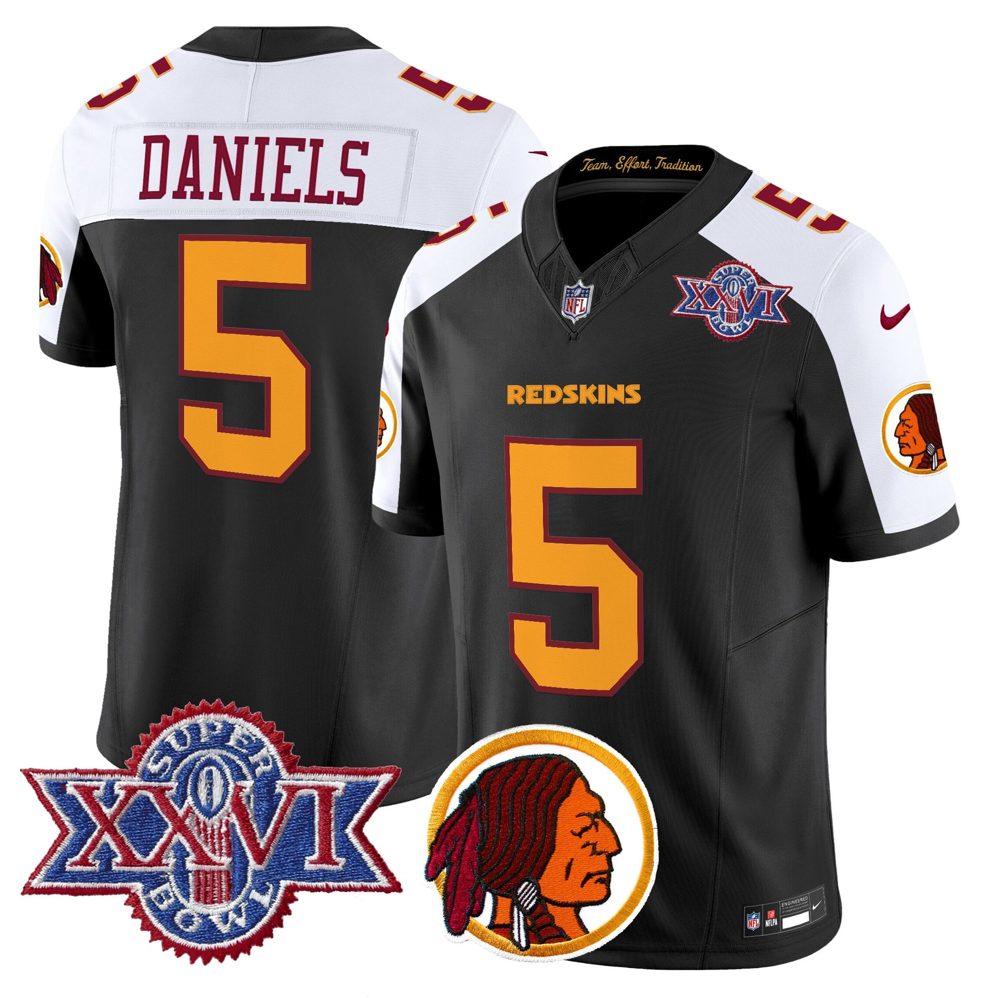 Men's Washington Redskins Throwback 1992 Super Bowl XXVI Patch Vapor Limited Jersey V2 - All Stitched