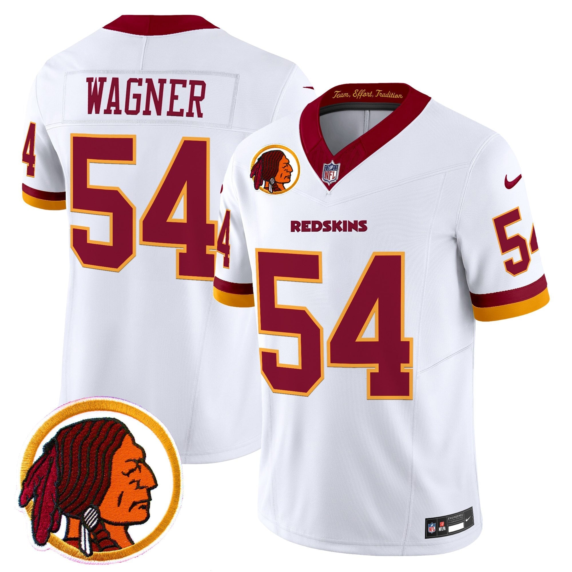 Men's Washington Redskins Throwback Vapor Limited Jersey V2 - All Stitched
