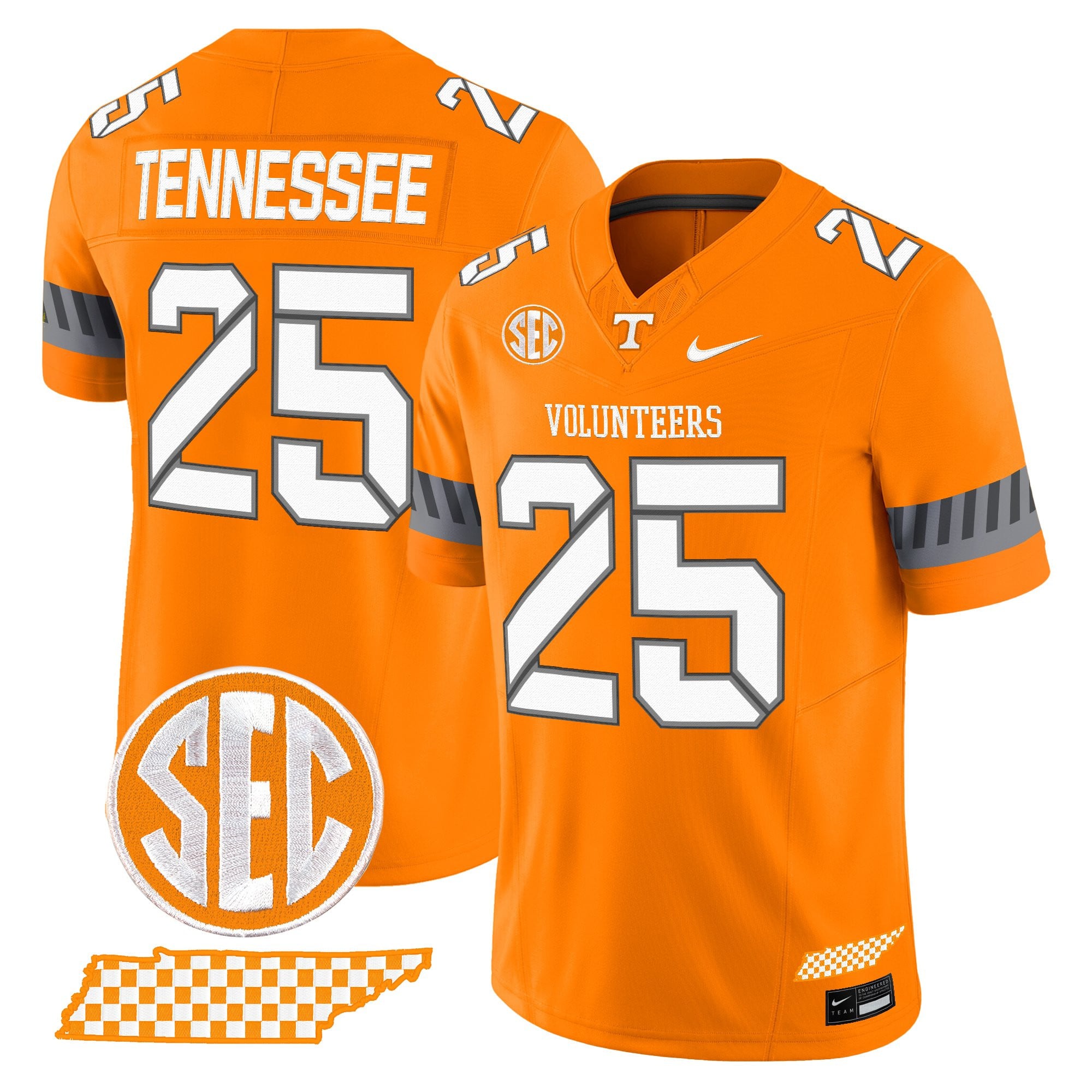 Men's Tennessee Volunteers 2025 'Smokey Grey Series' Vapor Limited Jersey V2 - All Stitched