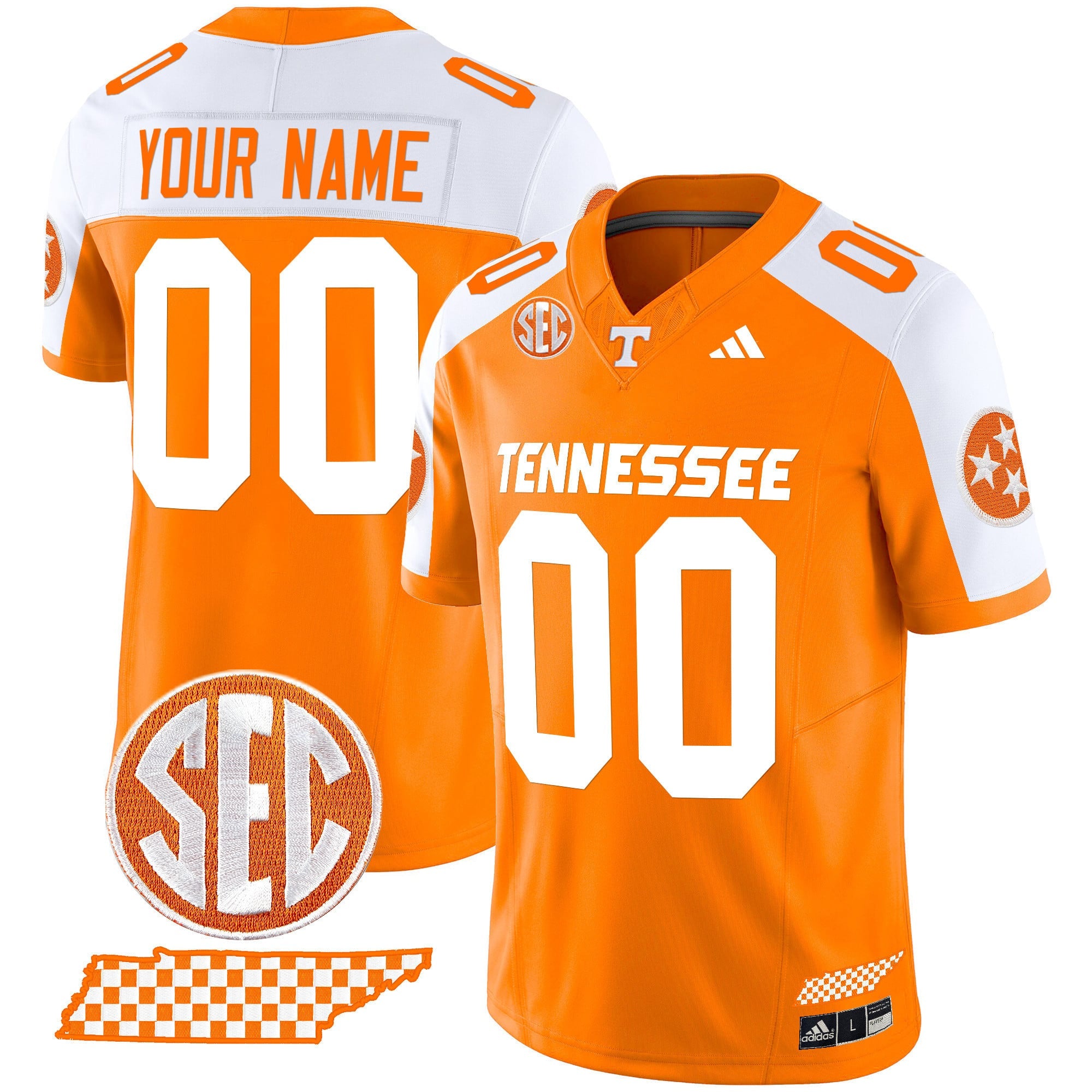 Tennessee Volunteers 'Rebrand 2026' Checkerboard Vapor Limited Custom Jersey - All Stitched
