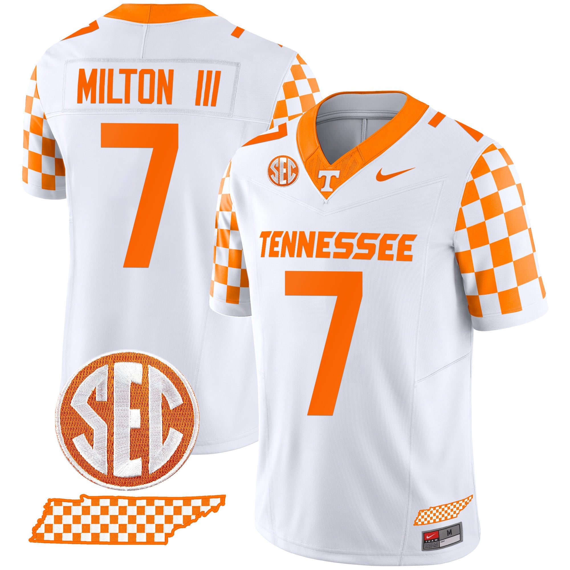 Men's Tennessee Volunteers 2024 Checkerboard Vapor Limited Jersey - All Stitched