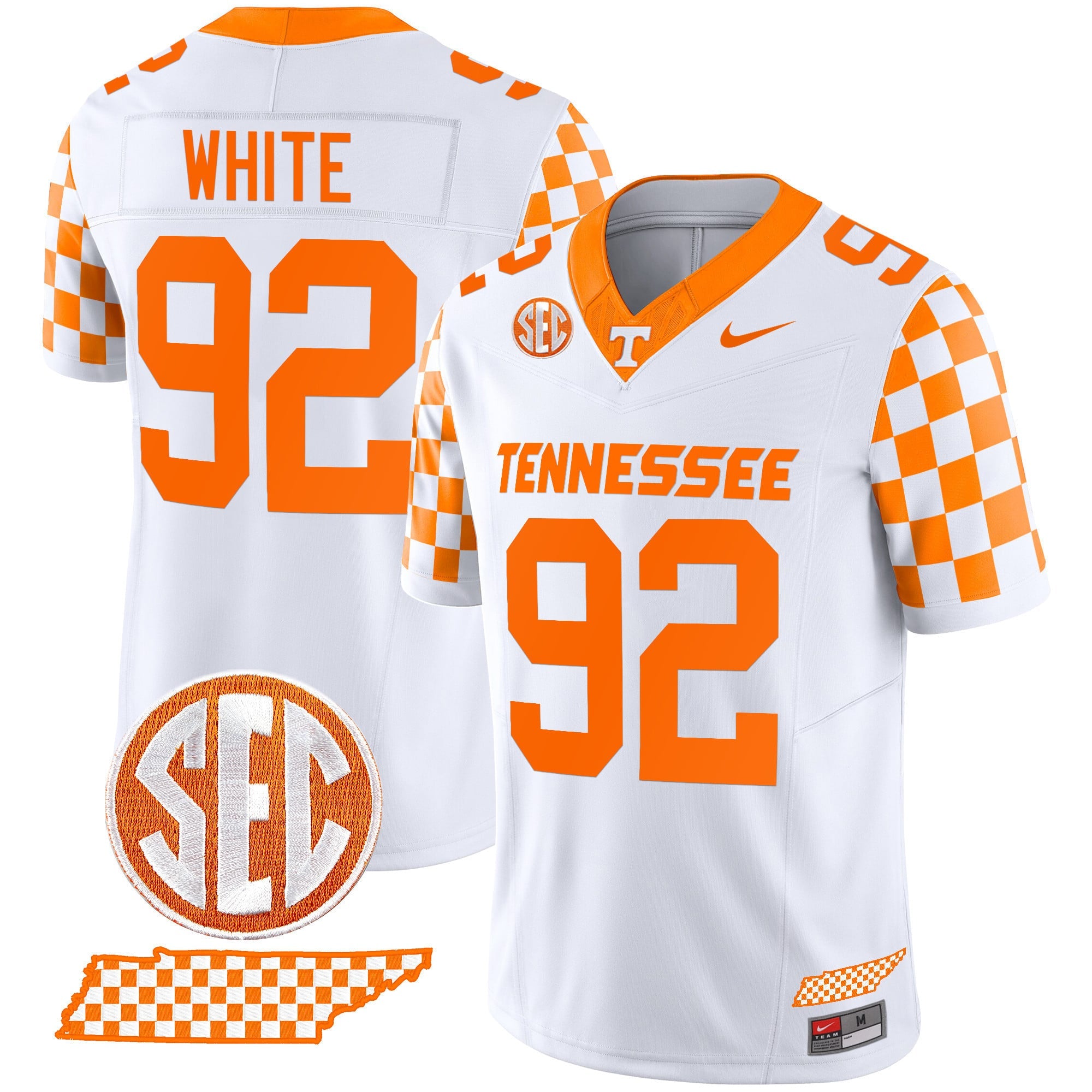 Men's Tennessee Volunteers 2024 Checkerboard Vapor Limited Jersey - All Stitched