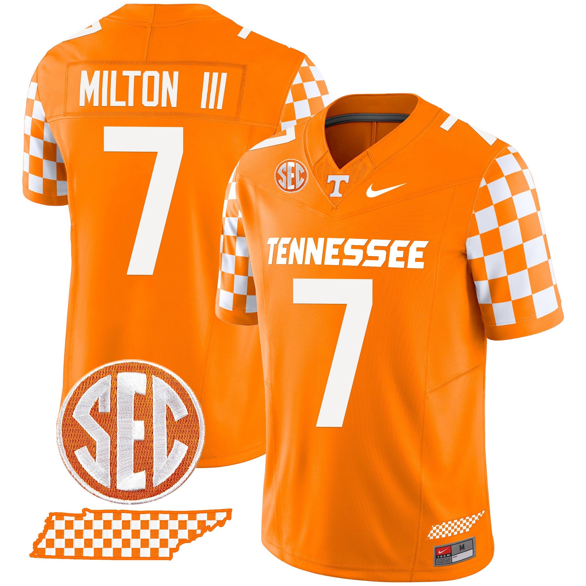 Men's Tennessee Volunteers 2024 Checkerboard Vapor Limited Jersey - All Stitched
