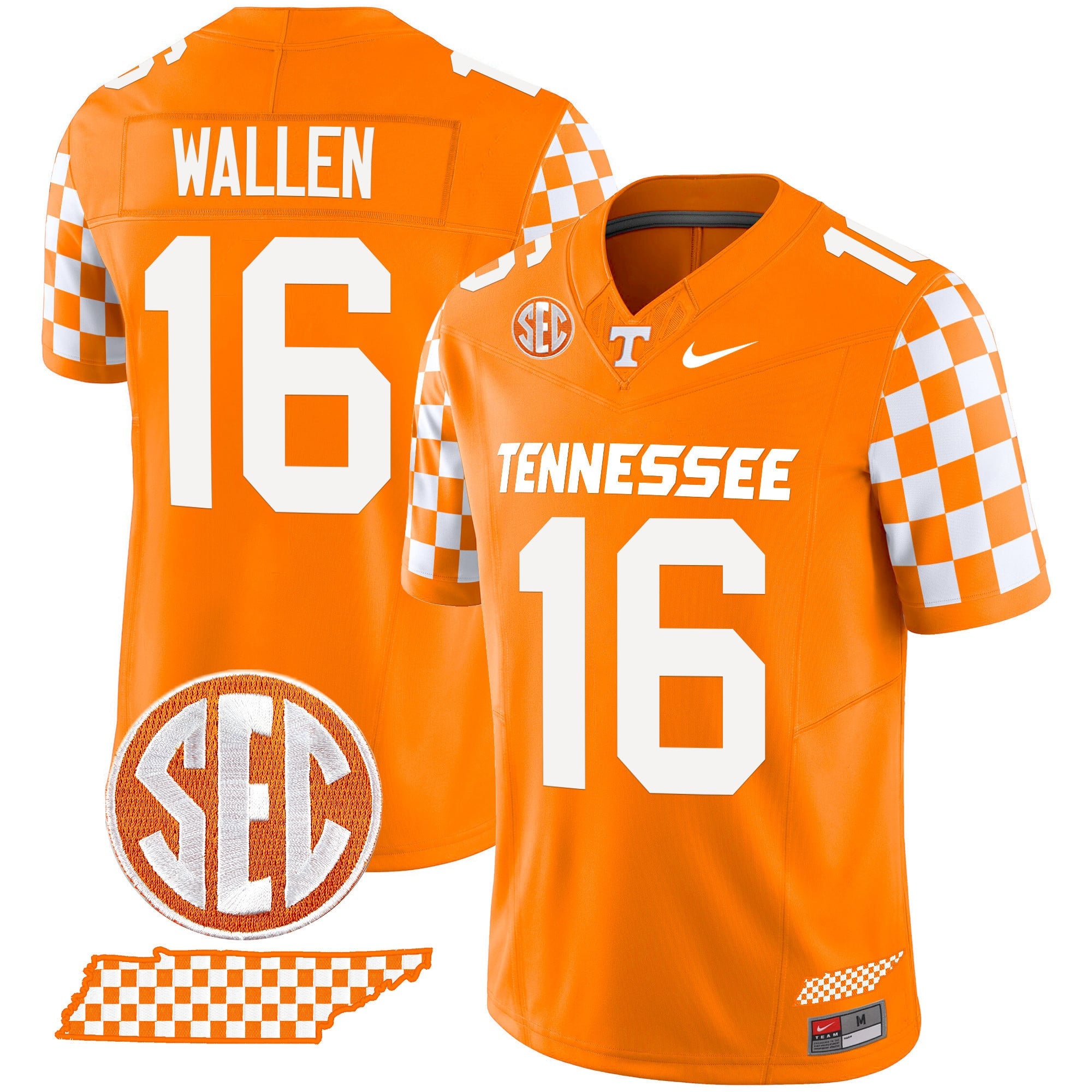 Men's Tennessee Volunteers 2024 Checkerboard Vapor Limited Jersey - All Stitched