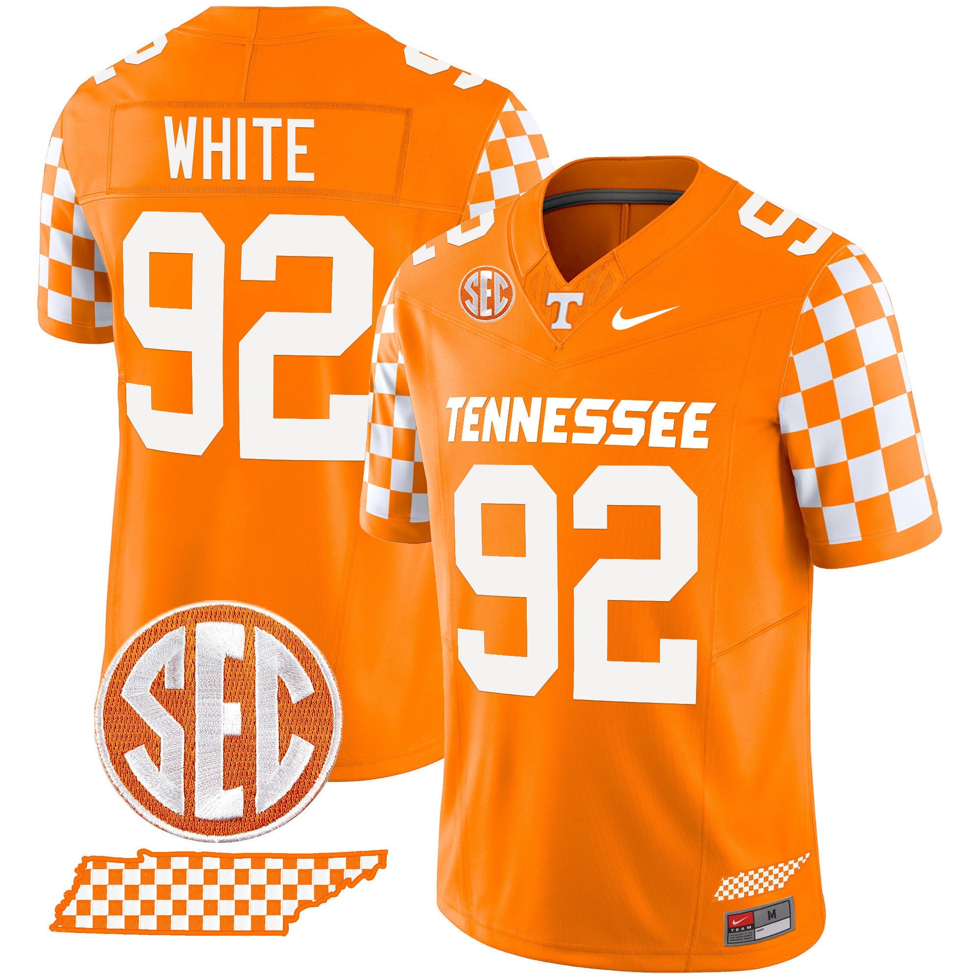 Men's Tennessee Volunteers 2024 Checkerboard Vapor Limited Jersey - All Stitched